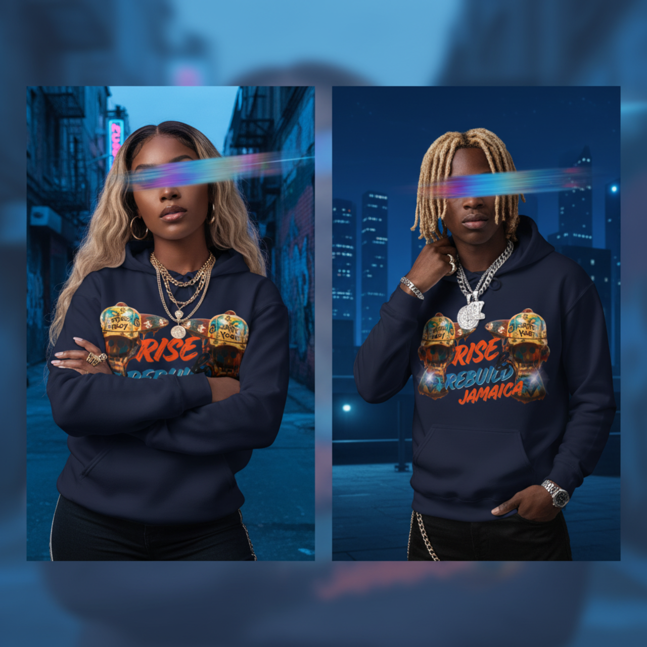 RISE & REBUILD JAMAICA Hurricane Melissa Charity Hoodie - Future Fatboi Drip Art Streetwear product thumbnail image RISE & REBUILD JAMAICA Hurricane Melissa Charity Hoodie - Future Fatboi Drip Art Streetwear product thumbnail image