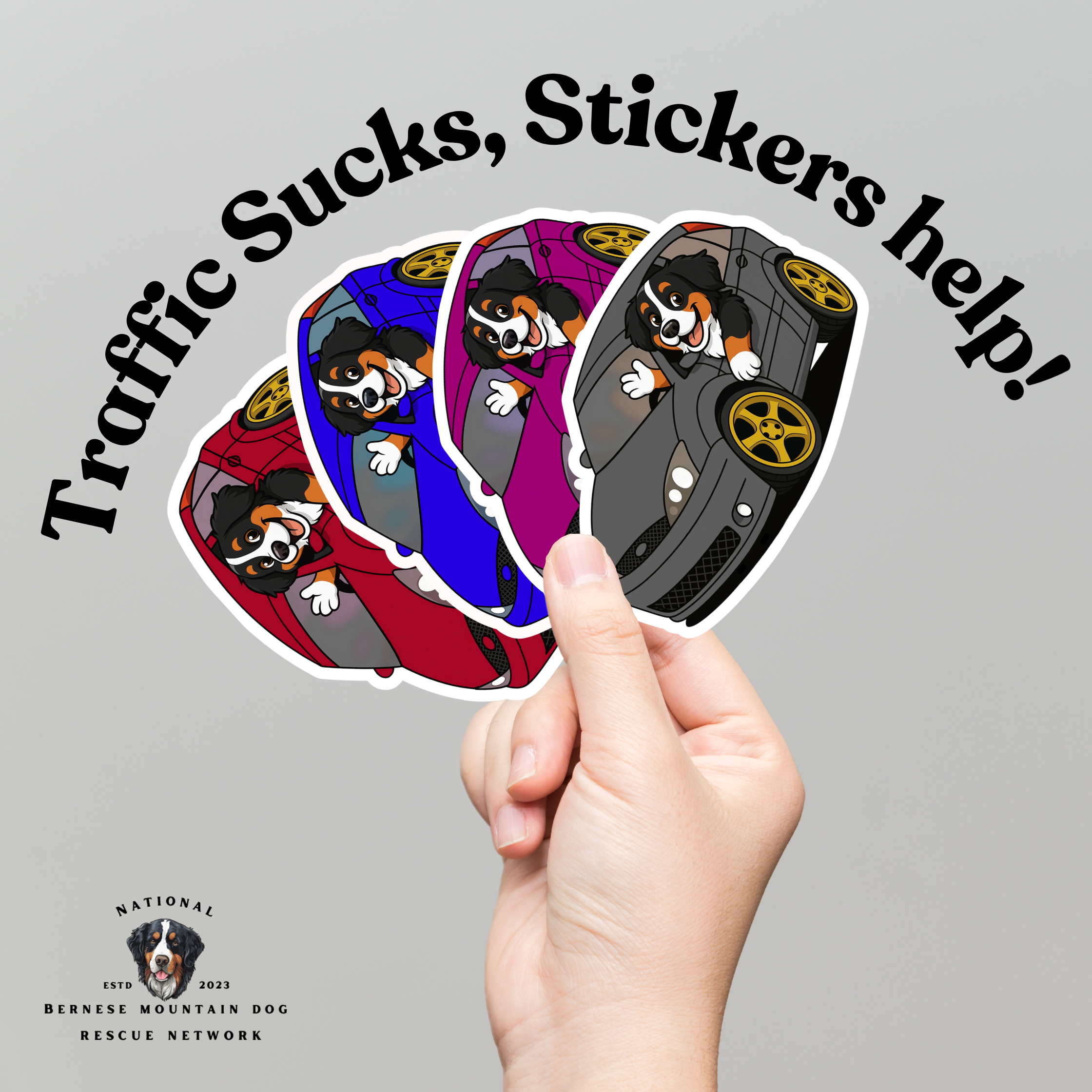 BMD Driving Car (Grey) -  Vinyl Decal - Perfect for Pet Lovers, Laptop Stickers, Home Decor, Gift Ideas, and Animal Enthusiasts product thumbnail image