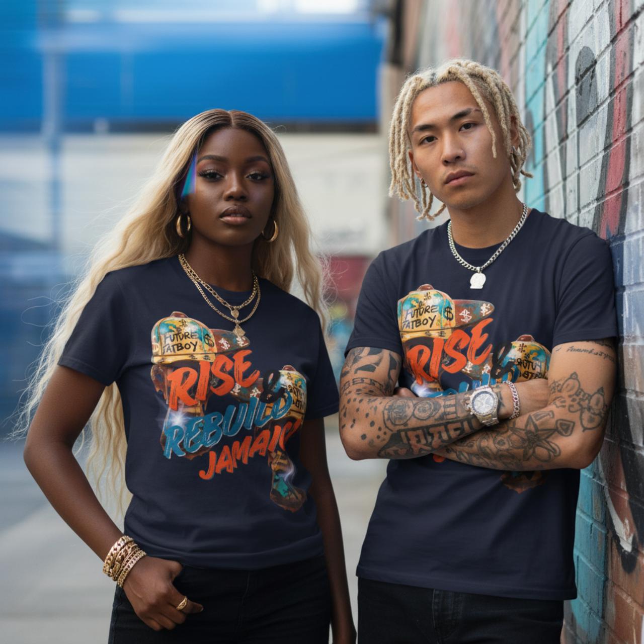 Future Fatboi "RISE & REBUILD JAMAICA” - “THE WORLD NEEDS THIS DOPE Hurricane Melissa Charity Relief, Unisex Graphic Tee product thumbnail image Future Fatboi "RISE & REBUILD JAMAICA” - “THE WORLD NEEDS THIS DOPE Hurricane Melissa Charity Relief, Unisex Graphic Tee product thumbnail image