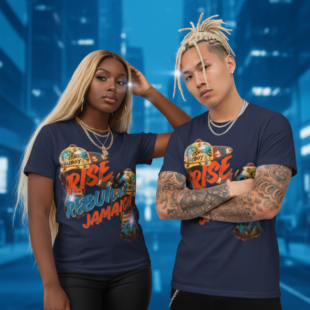 Future Fatboi "RISE & REBUILD JAMAICA” - “THE WORLD NEEDS THIS DOPE Hurricane Melissa Charity Relief, Unisex Graphic Tee product thumbnail image Future Fatboi "RISE & REBUILD JAMAICA” - “THE WORLD NEEDS THIS DOPE Hurricane Melissa Charity Relief, Unisex Graphic Tee product thumbnail image