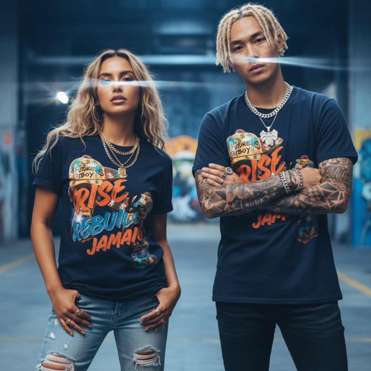 Future Fatboi "RISE & REBUILD JAMAICA” - “THE WORLD NEEDS THIS DOPE Hurricane Melissa Charity Relief, Unisex Graphic Tee Future Fatboi "RISE & REBUILD JAMAICA” - “THE WORLD NEEDS THIS DOPE Hurricane Melissa Charity Relief, Unisex Graphic Tee