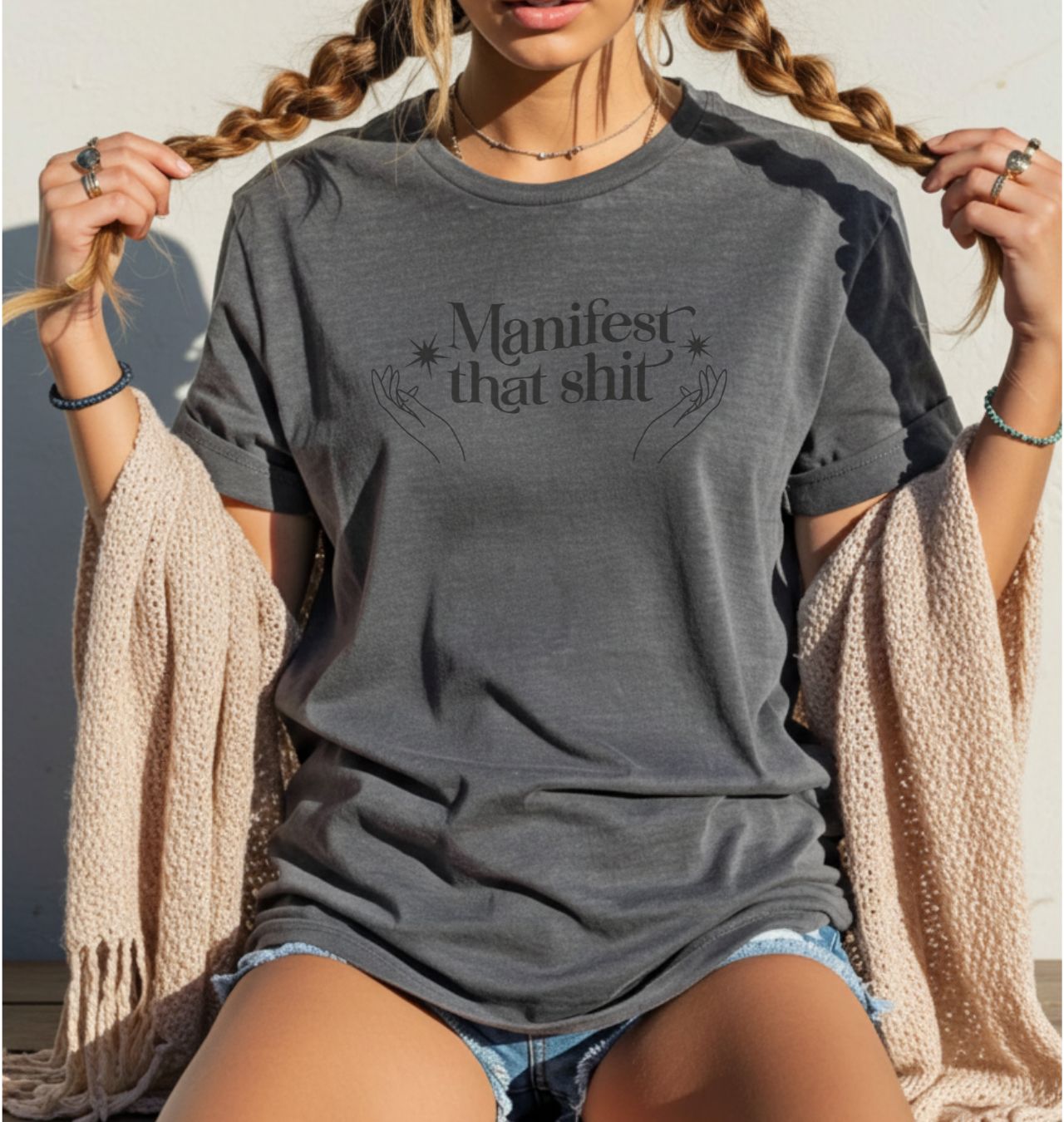 Manifest That Shit T-Shirt Spiritual Positive Vibes Tee