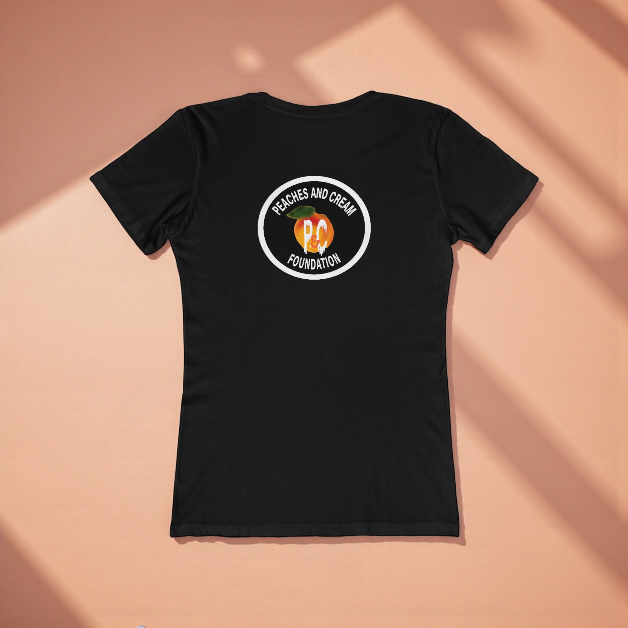 PNCF White Outline Logo Women's The Boyfriend Tee