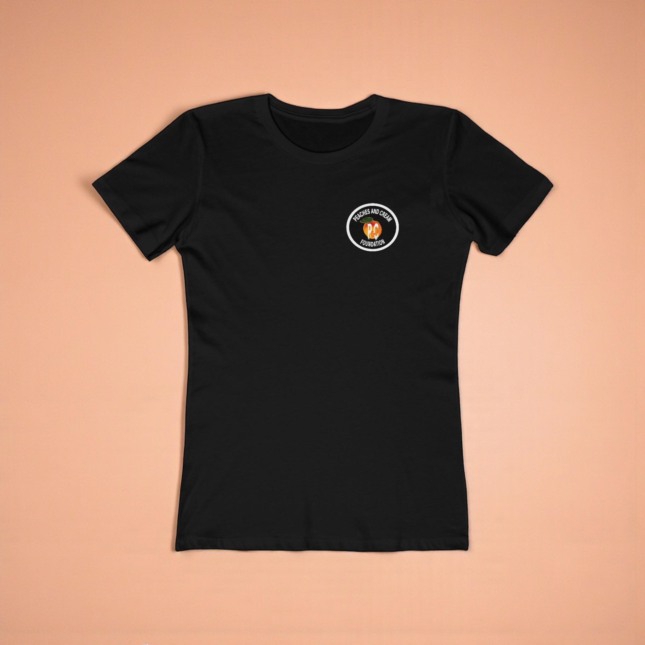 PNCF White Outline Logo Women's The Boyfriend Tee product thumbnail image