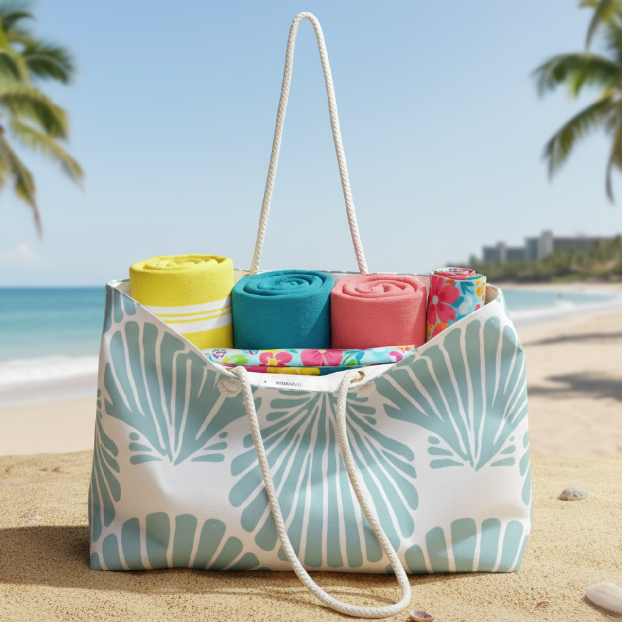 Coastal Christmas Club Weekender Tote Bag | Limited Edition Beach Travel Bag | Seafoam Shell Design | Holiday Getaway Essential product thumbnail image Coastal Christmas Club Weekender Tote Bag | Limited Edition Beach Travel Bag | Seafoam Shell Design | Holiday Getaway Essential product thumbnail image