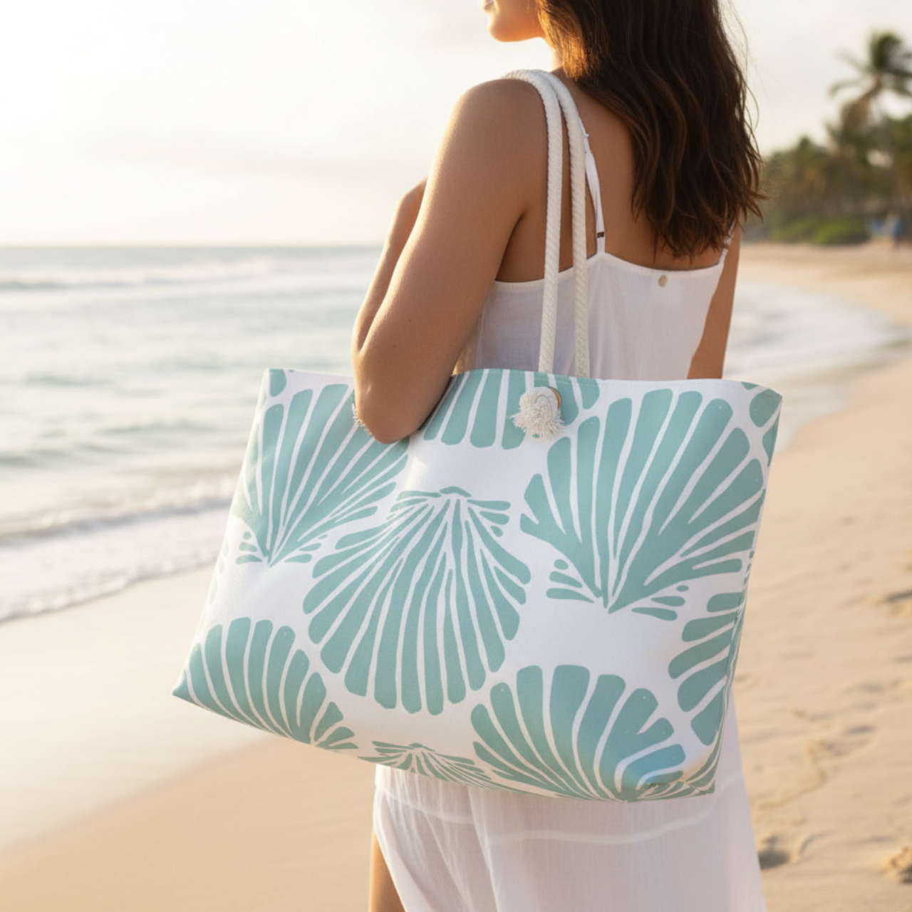 Coastal Christmas Club Weekender Tote Bag | Limited Edition Beach Travel Bag | Seafoam Shell Design | Holiday Getaway Essential product thumbnail image Coastal Christmas Club Weekender Tote Bag | Limited Edition Beach Travel Bag | Seafoam Shell Design | Holiday Getaway Essential product thumbnail image