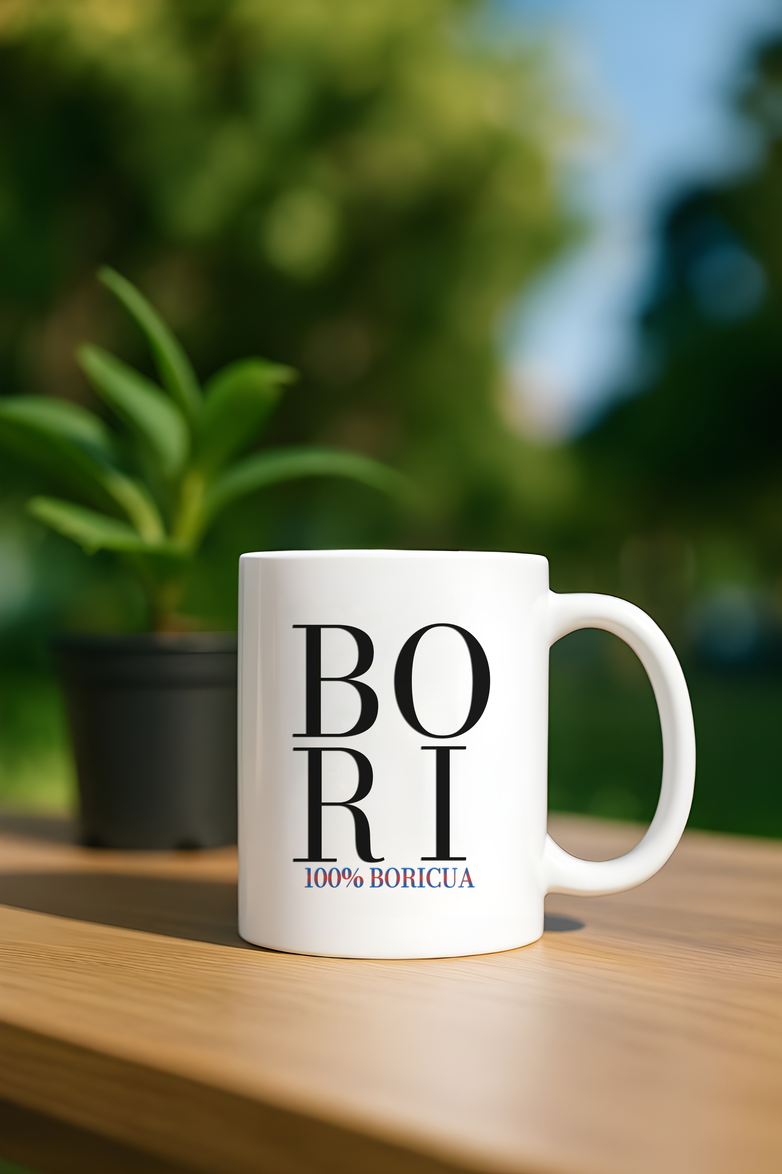 100% Boricua Puerto Rican Coffee Mug – BORI Design Ceramic Cup, Puerto Rico Heritage Gift, Dishwasher &amp; Microwave Safe 11oz or 15oz product thumbnail image