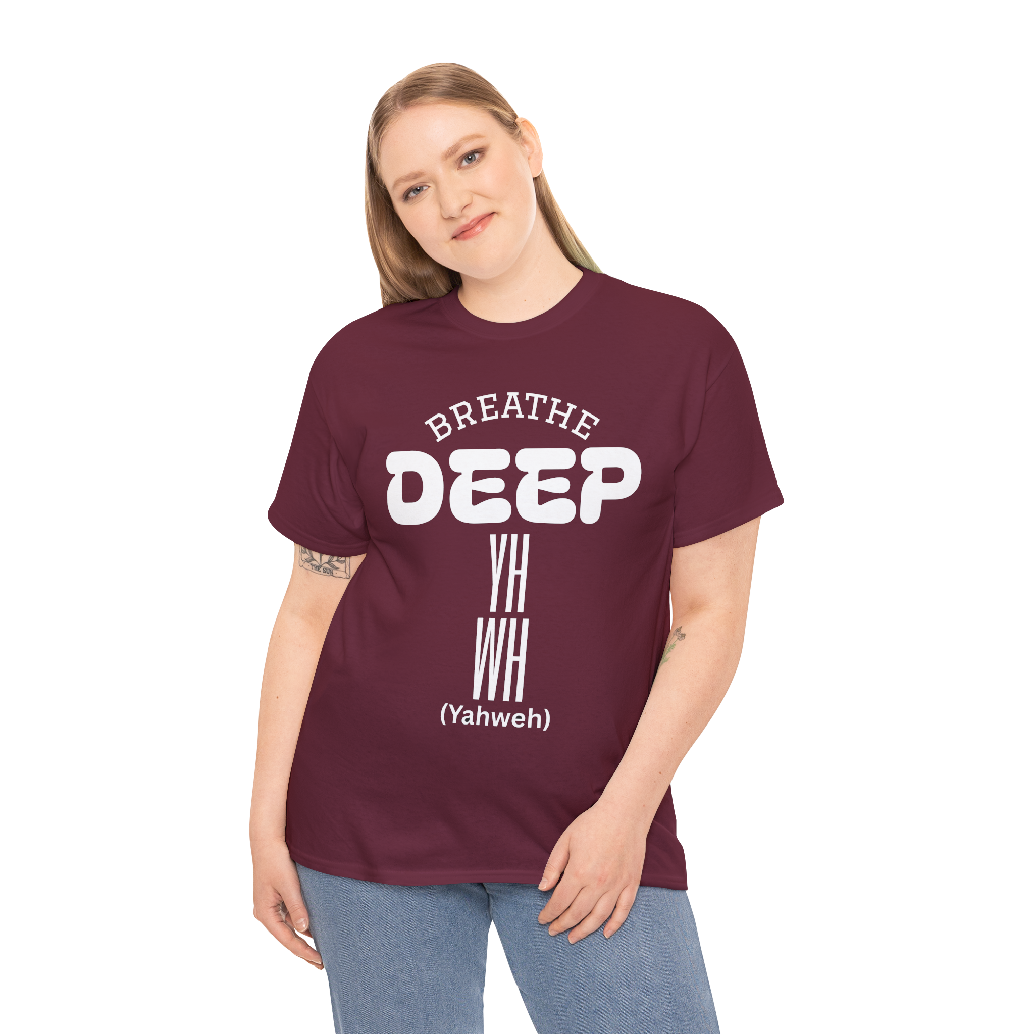 YHWH Vertical Scripture Tee, Religious Shirt, Faith Shirt, Christian Gift, Gift For Christian, Sunday Church Shirt, Marian Catholic Shirt, Jesus product thumbnail image