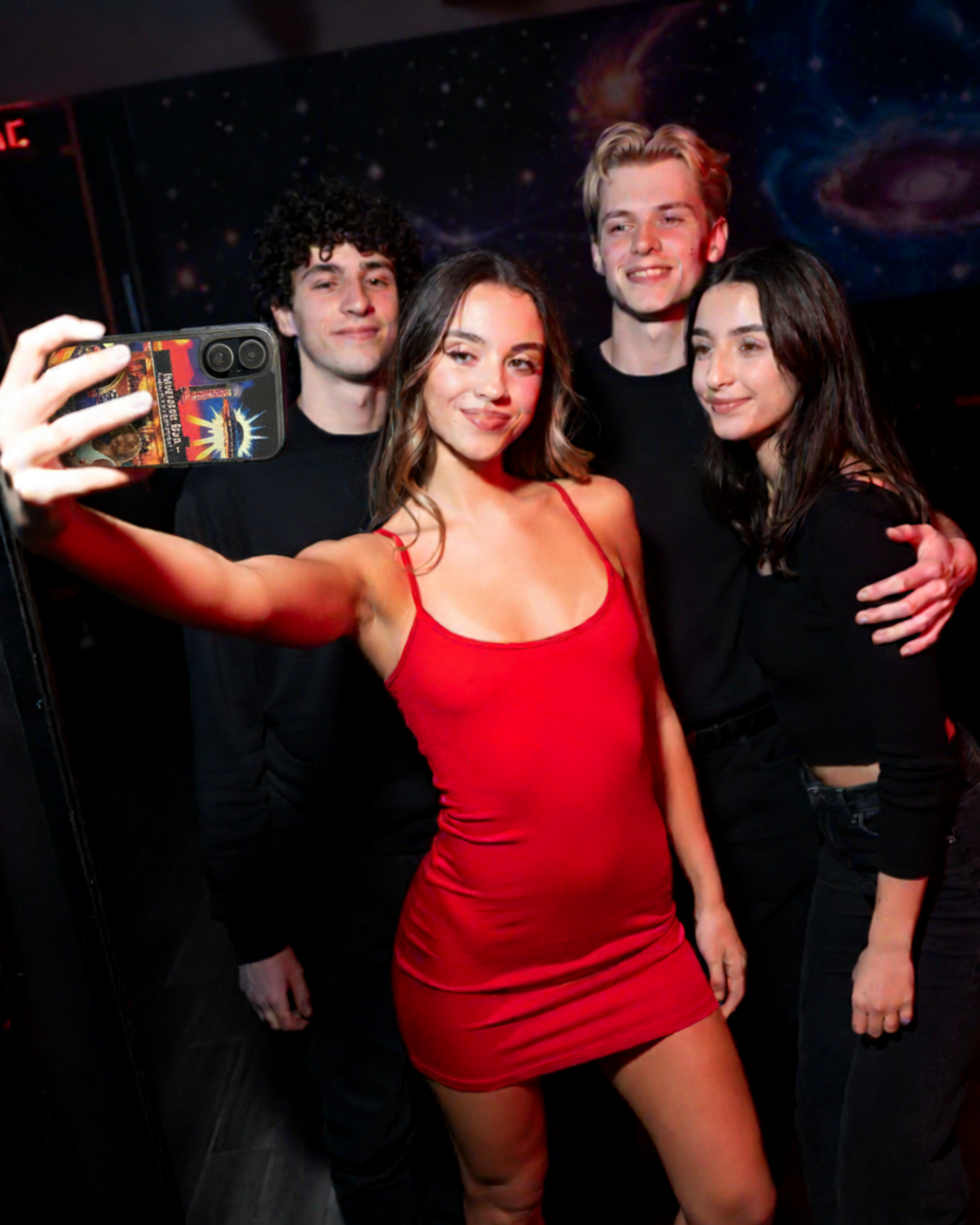 Retro Sci-Fi Cowboy Phone Case for iPhone – Sol “Stolen Fire” Nowhere Bar Edition – 1940s Pulp Fiction Pin-up Poster Art, Personalized MagSafe, Roswell UFO Gift for iPhone 14-17 product thumbnail image