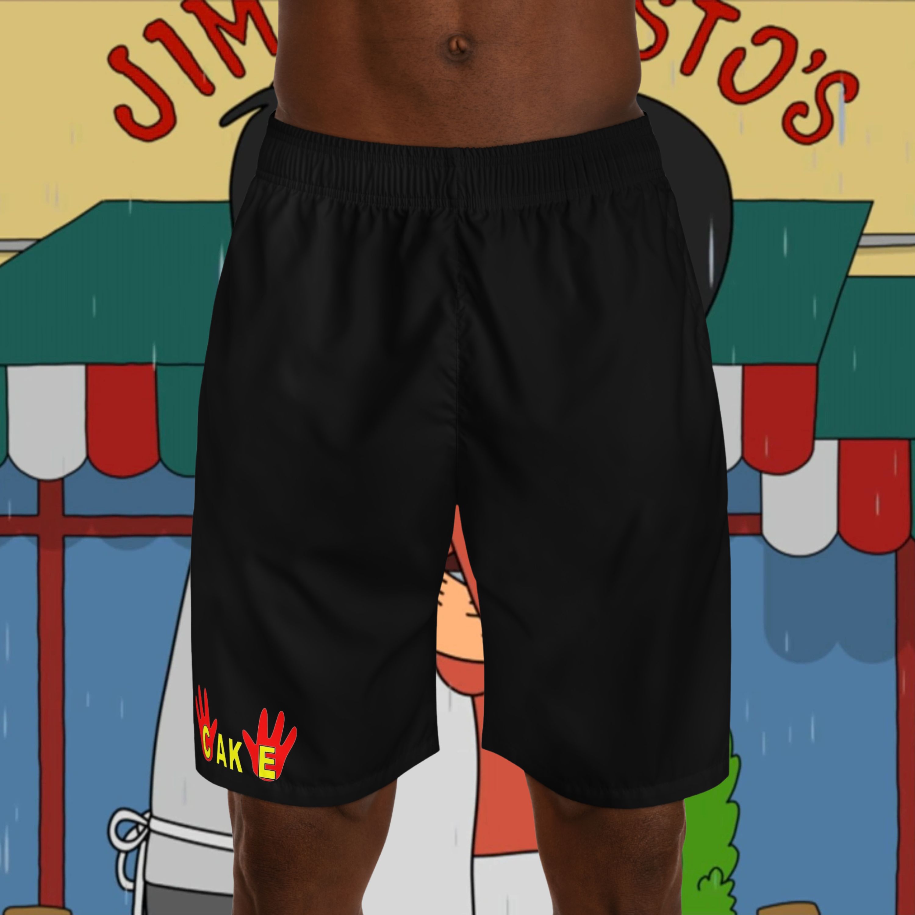 Bob's Burgers Cake Concert Men's Jogger Shorts, Lounge Pants product thumbnail image Bob's Burgers Cake Concert Men's Jogger Shorts, Lounge Pants product thumbnail image