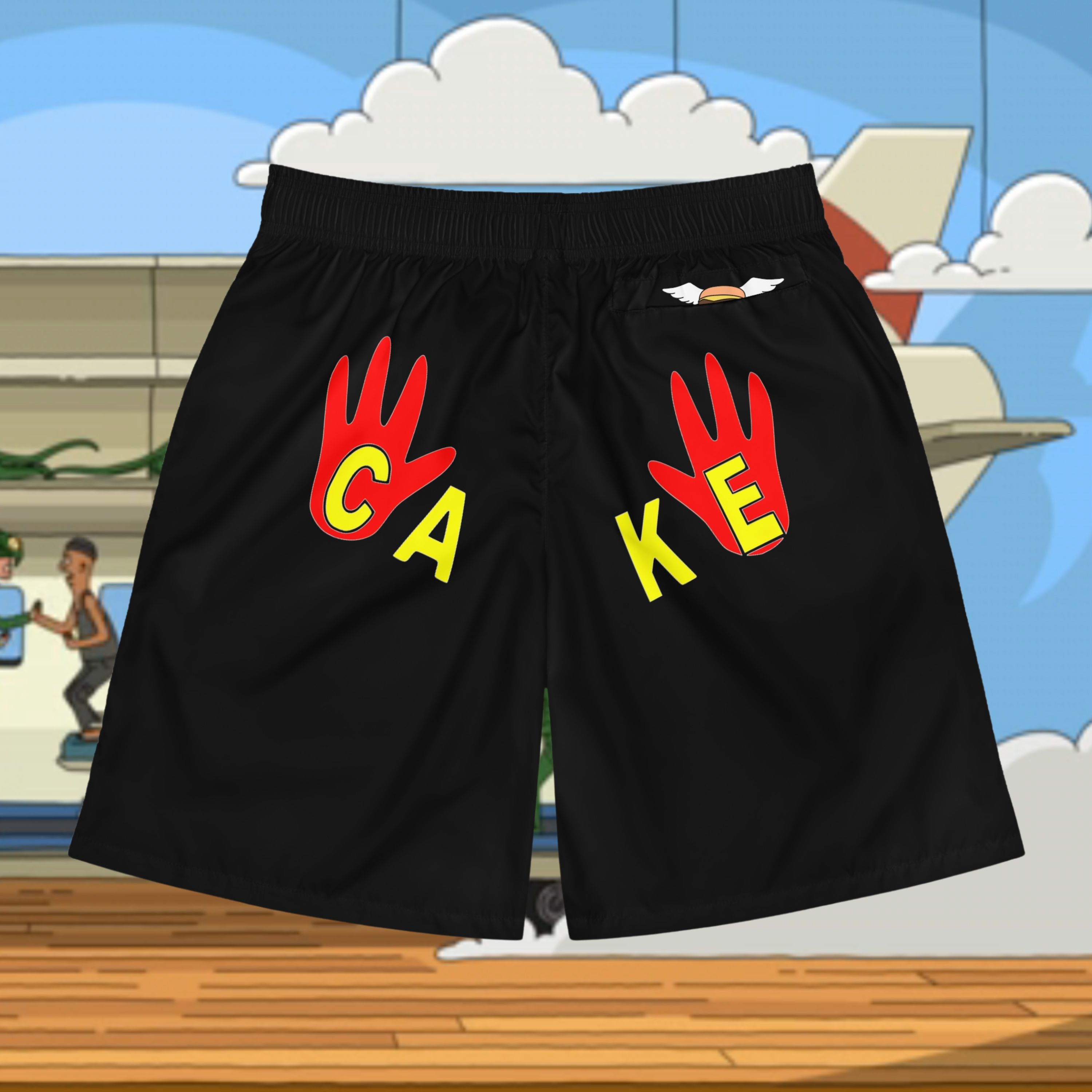 Bob's Burgers Cake Concert Men's Jogger Shorts, Lounge Pants product thumbnail image Bob's Burgers Cake Concert Men's Jogger Shorts, Lounge Pants product thumbnail image