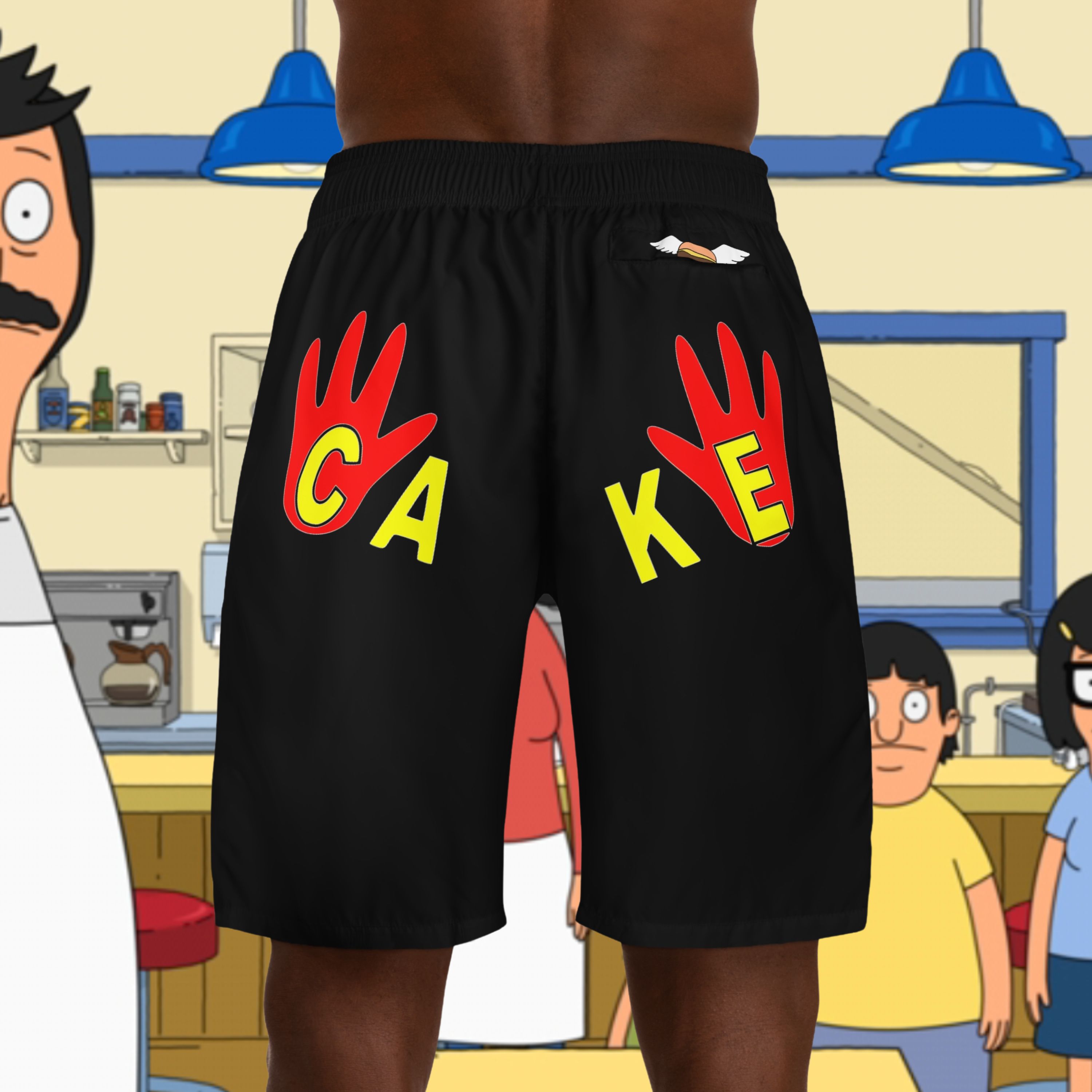 Bob's Burgers Cake Concert Men's Jogger Shorts, Lounge Pants