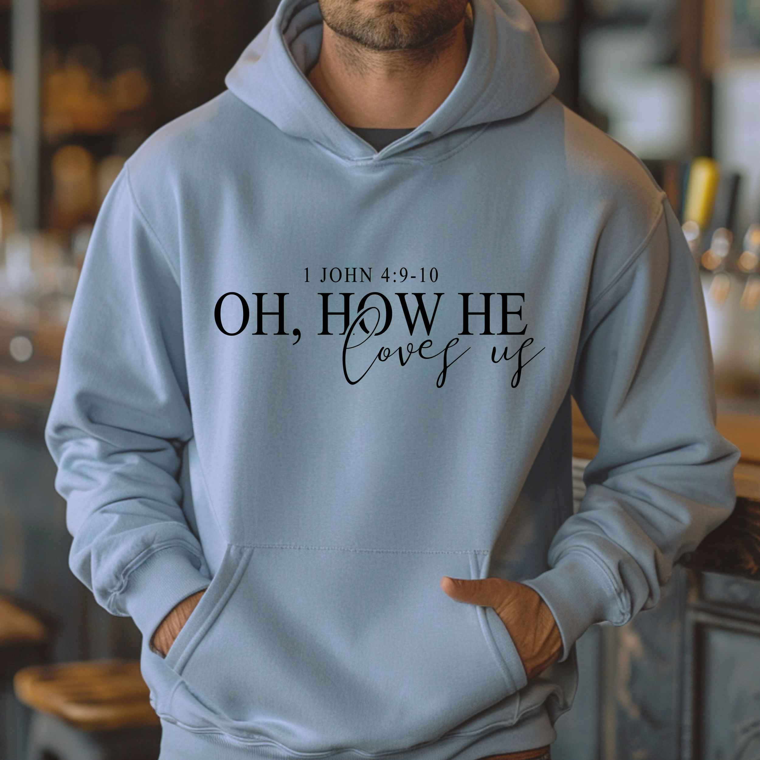"Oh, How He Loves Us" Hoodie product thumbnail image "Oh, How He Loves Us" Hoodie product thumbnail image