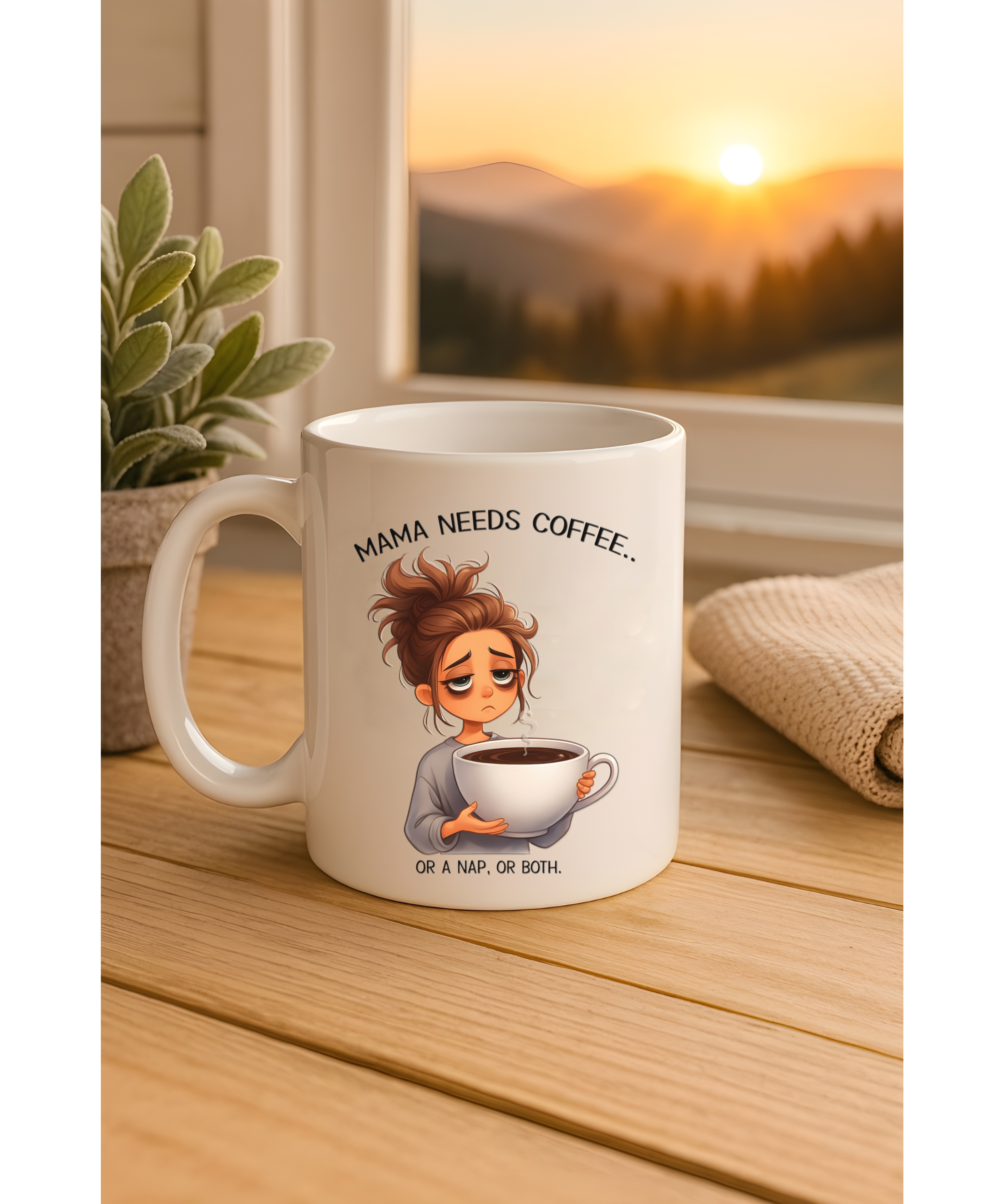 Mama Needs Coffee Funny Mom Mug – Relatable Motherhood Ceramic Cup, Busy Mom, Dishwasher &amp; Microwave Safe 11oz or 15oz Gift for Tired Moms product thumbnail image