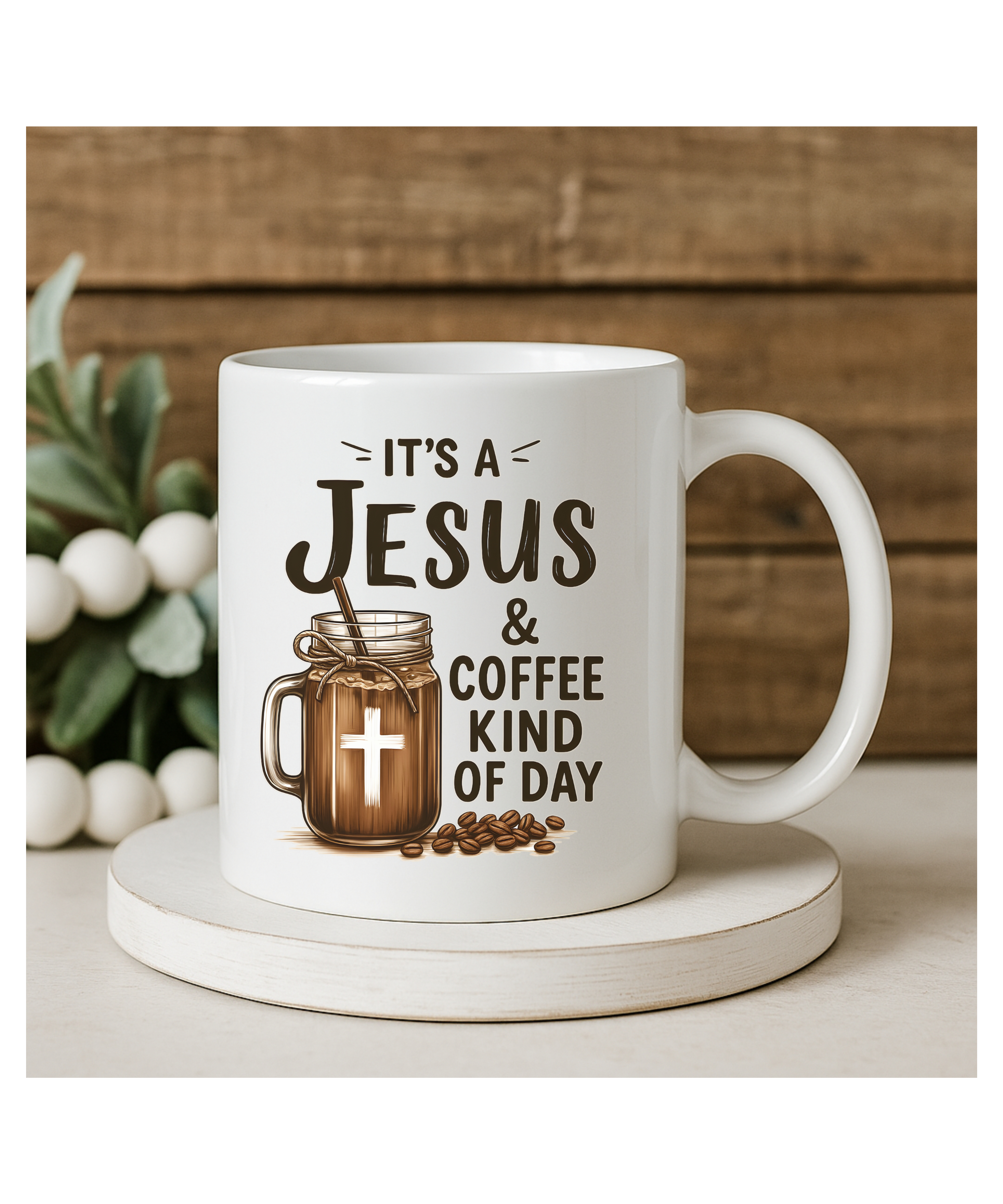 “It’s a Jesus & Coffee Kind of Day Christian Mug – Faith and Caffeine Quote Ceramic Cup, Java & Jesus, Christian, Dishwasher & Microwave Safe 11oz or 15oz Coffee Gift “It’s a Jesus & Coffee Kind of Day Christian Mug – Faith and Caffeine Quote Ceramic Cup, Java & Jesus, Christian, Dishwasher & Microwave Safe 11oz or 15oz Coffee Gift