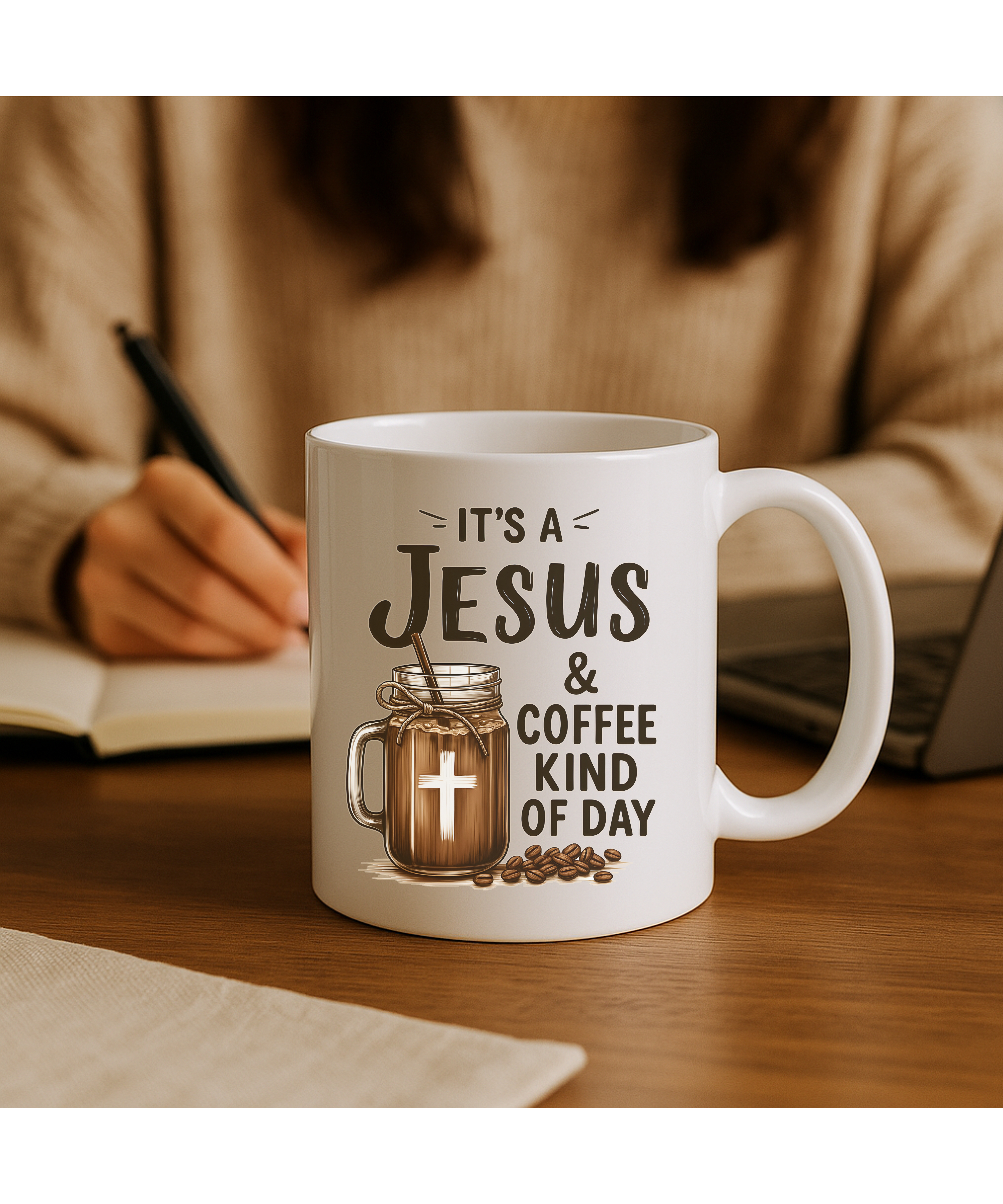“It’s a Jesus & Coffee Kind of Day Christian Mug – Faith and Caffeine Quote Ceramic Cup, Java & Jesus, Christian, Dishwasher & Microwave Safe 11oz or 15oz Coffee Gift product thumbnail image “It’s a Jesus & Coffee Kind of Day Christian Mug – Faith and Caffeine Quote Ceramic Cup, Java & Jesus, Christian, Dishwasher & Microwave Safe 11oz or 15oz Coffee Gift product thumbnail image