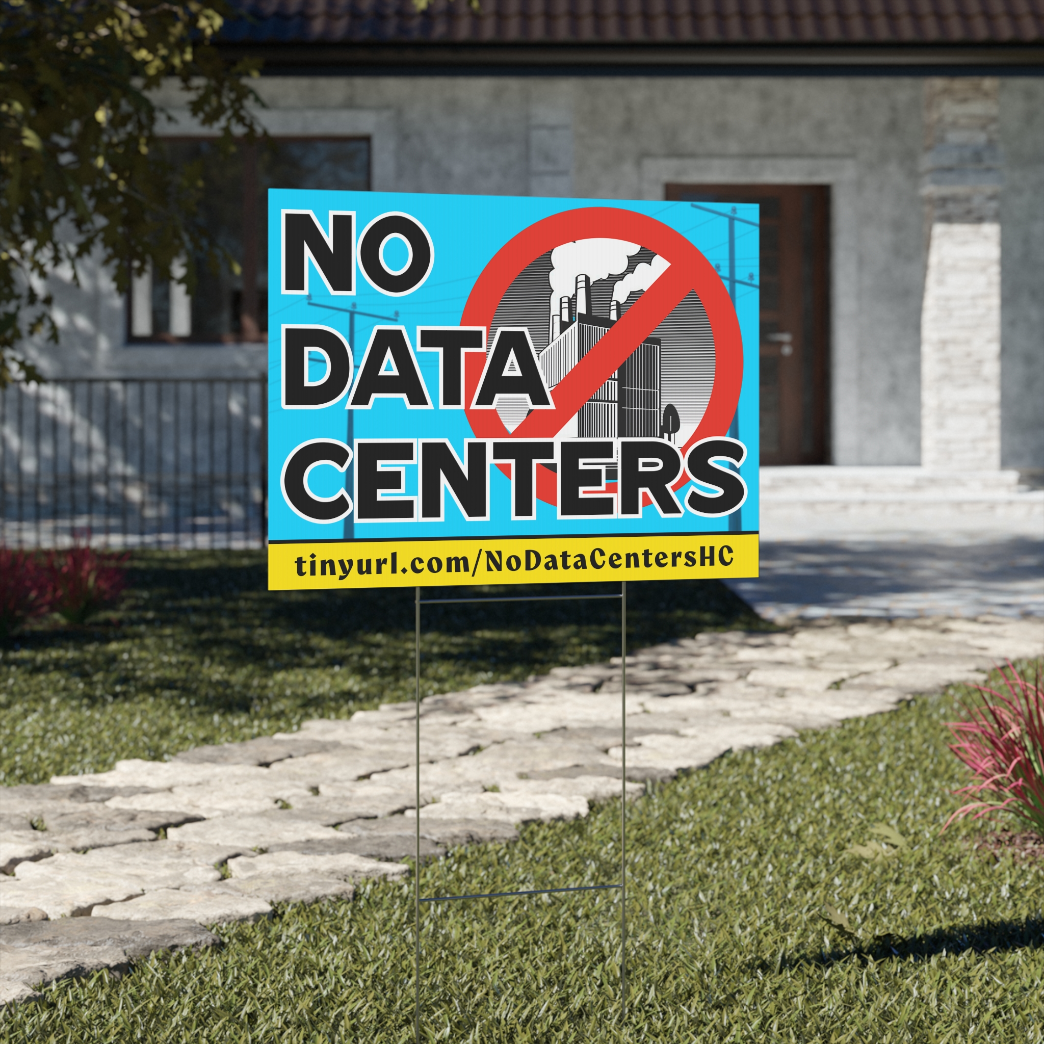NO DATA CENTERS Yard Sign