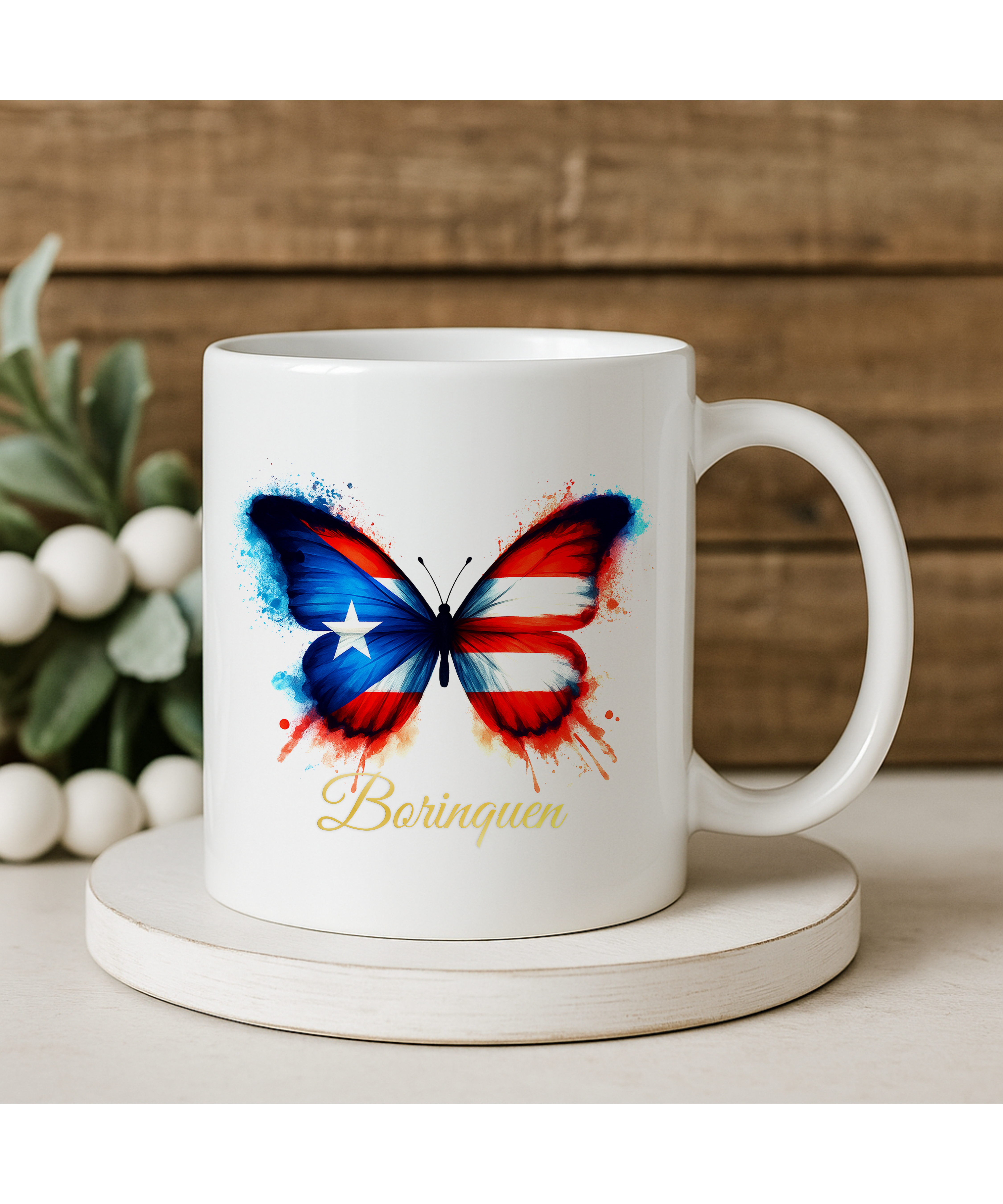 Borinquen Butterfly Puerto Rican Mug – PR Flag Design Ceramic Coffee Cup, Puerto Rico, Butterfly, Heritage, PR Pride, Dishwasher & Microwave Safe 11oz or 15oz Gift for Boricuas Borinquen Butterfly Puerto Rican Mug – PR Flag Design Ceramic Coffee Cup, Puerto Rico, Butterfly, Heritage, PR Pride, Dishwasher & Microwave Safe 11oz or 15oz Gift for Boricuas