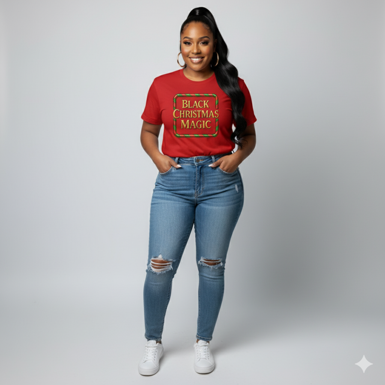 Black Christmas Magic T‑Shirt — Holiday Graphic Tee product thumbnail image Black Christmas Magic T‑Shirt — Holiday Graphic Tee product thumbnail image