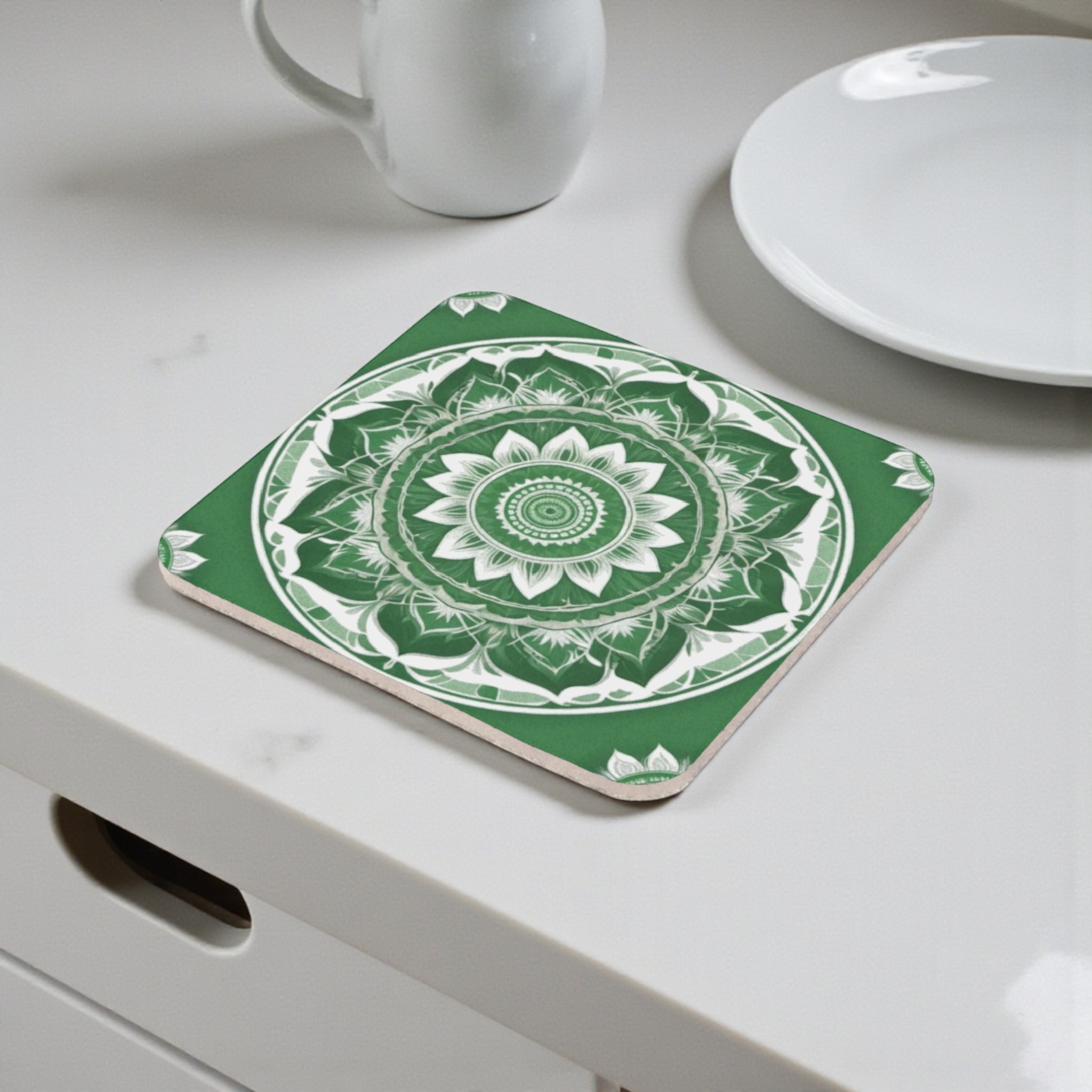 Spiritual Mandala Cork Back Coaster