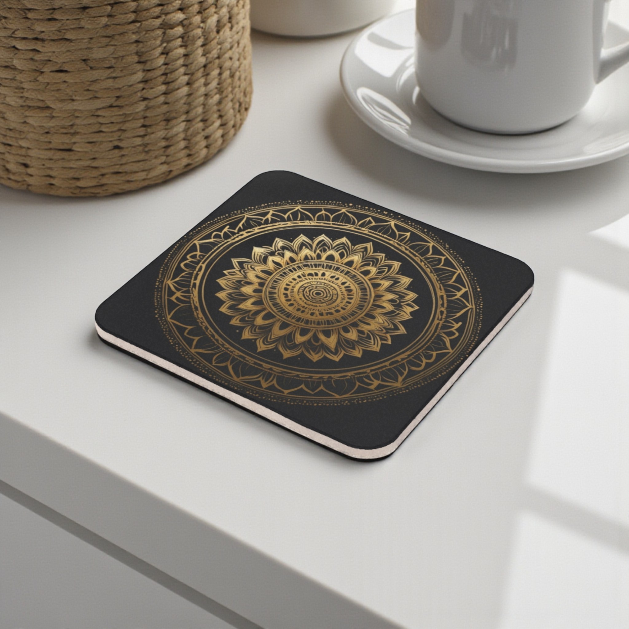 Mystical Mandala Cork Back Coaster