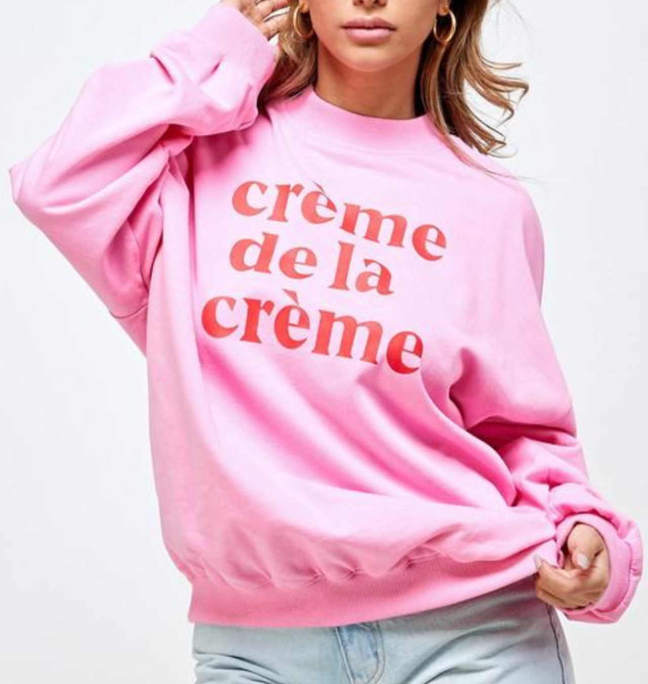 Crème de la Crème Crewneck Long Sleeve Unisex Sweatshirt product thumbnail image