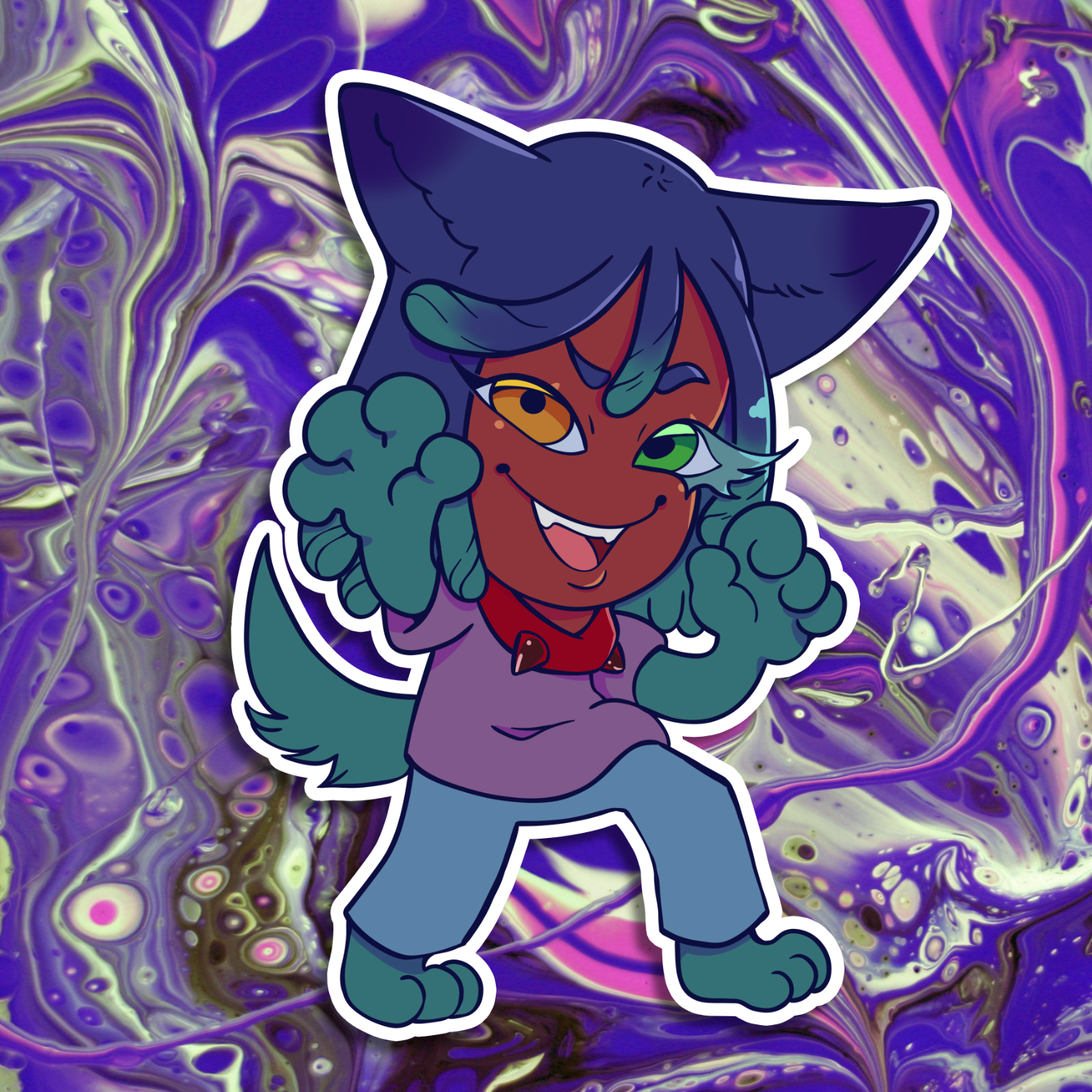 Calli Y2K Kiss-Cut Sticker