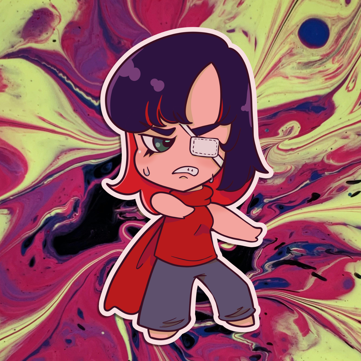 Meeree Bashful Y2K Kiss-Cut Sticker 