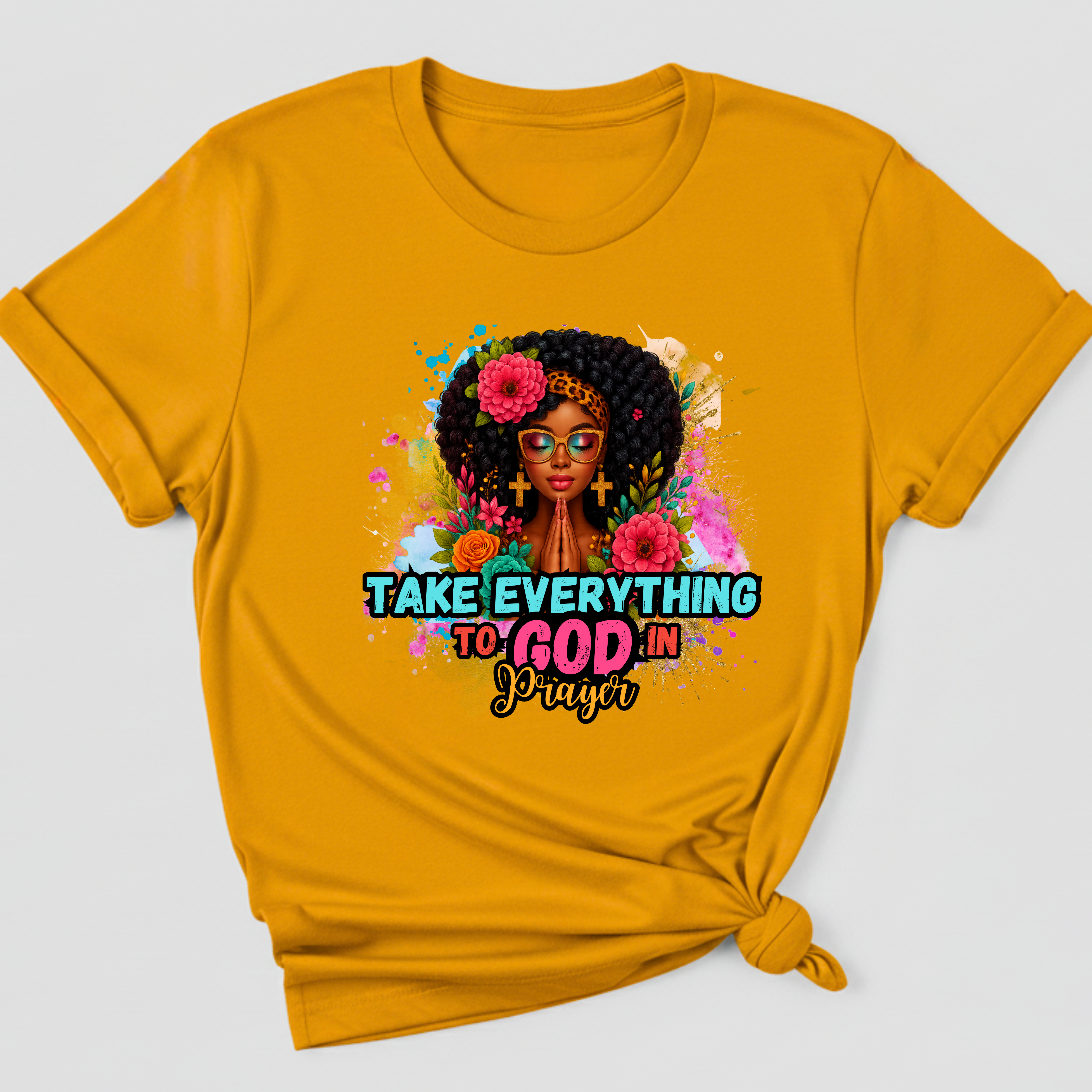 "Take Everything to God in Prayer" Christian Women’s T-Shirt – Peaceful Mindset, Powerful Faith Apparel product thumbnail image