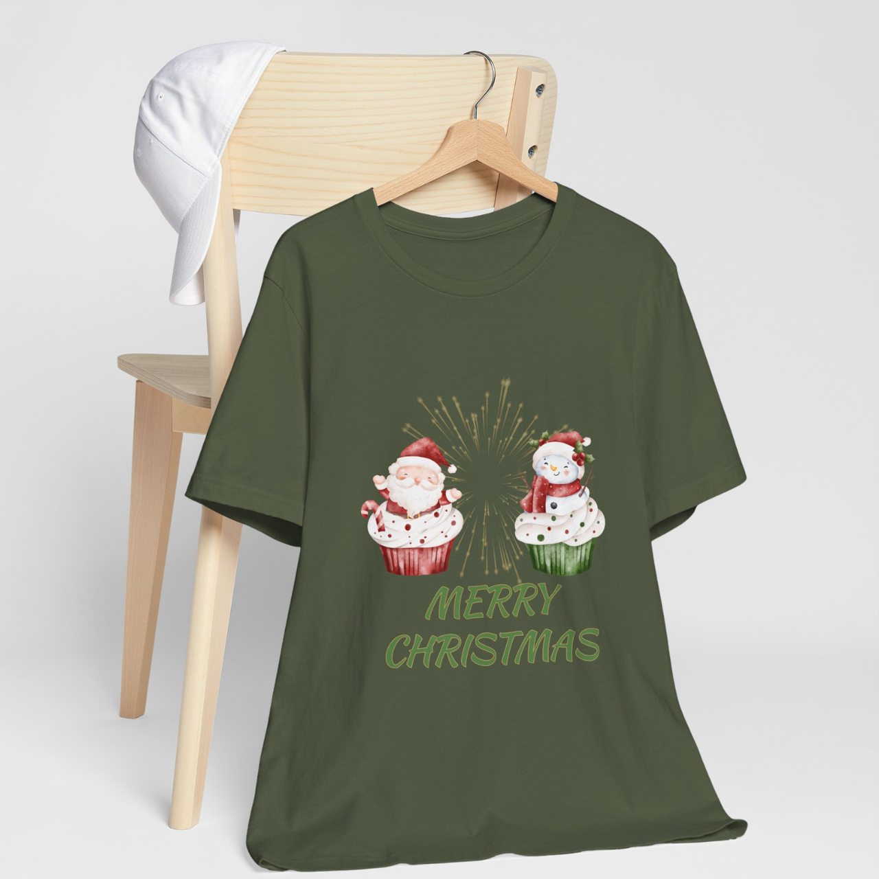 Merry Christmas Cupcake T-Shirt — Fun Family Holiday Tee 🎅❄️ product thumbnail image
