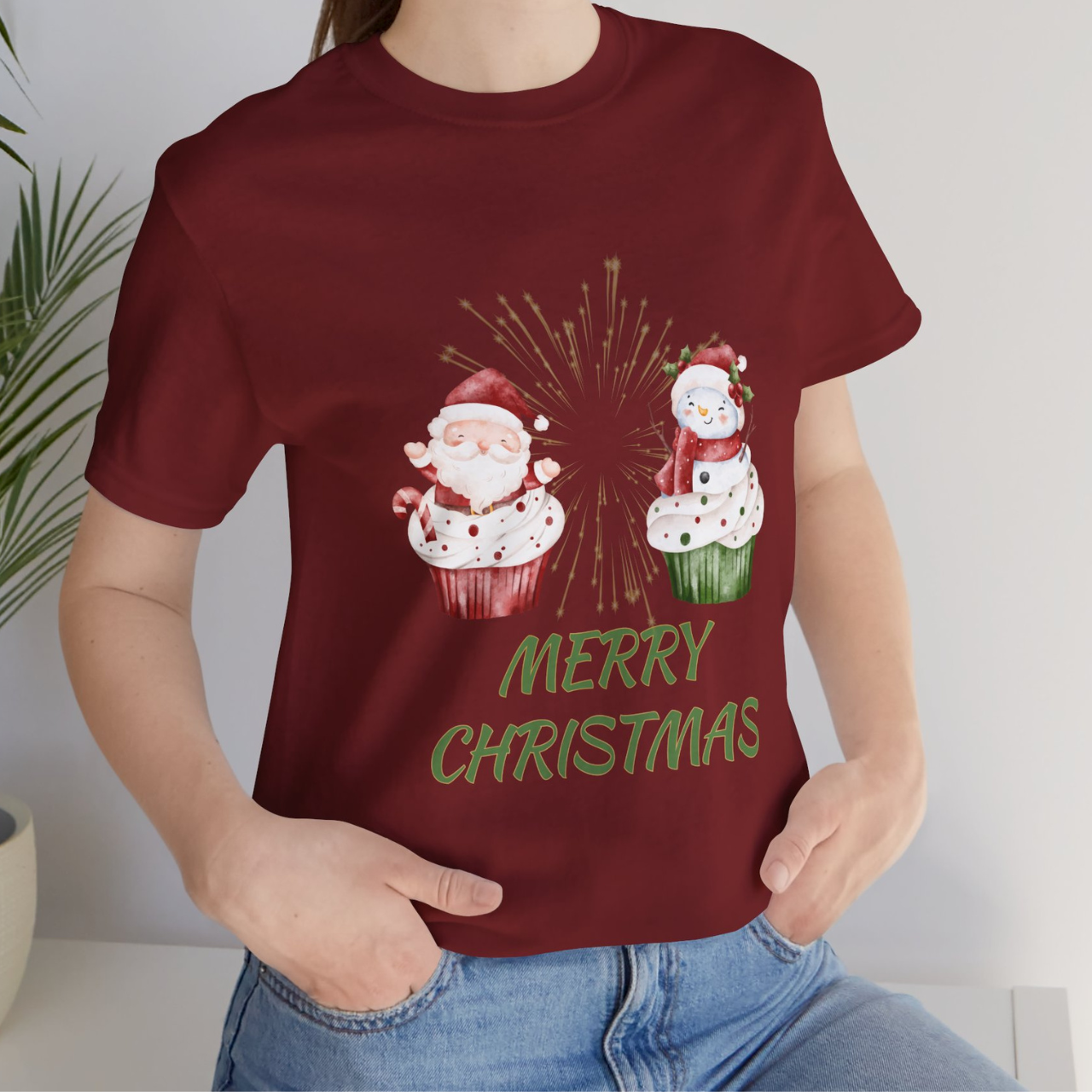 Merry Christmas Cupcake T-Shirt — Fun Family Holiday Tee 🎅❄️ product thumbnail image