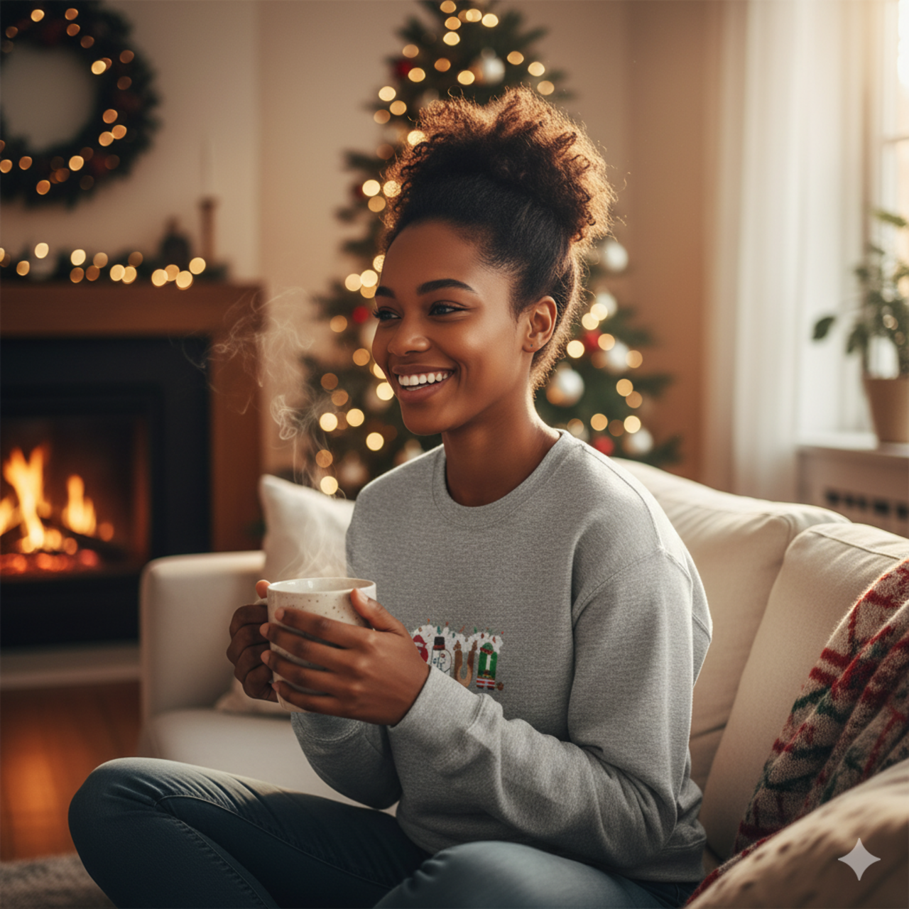 Holiday 'Bruh' Crewneck Sweatshirt – Funny Christmas Graphic Sweater product thumbnail image