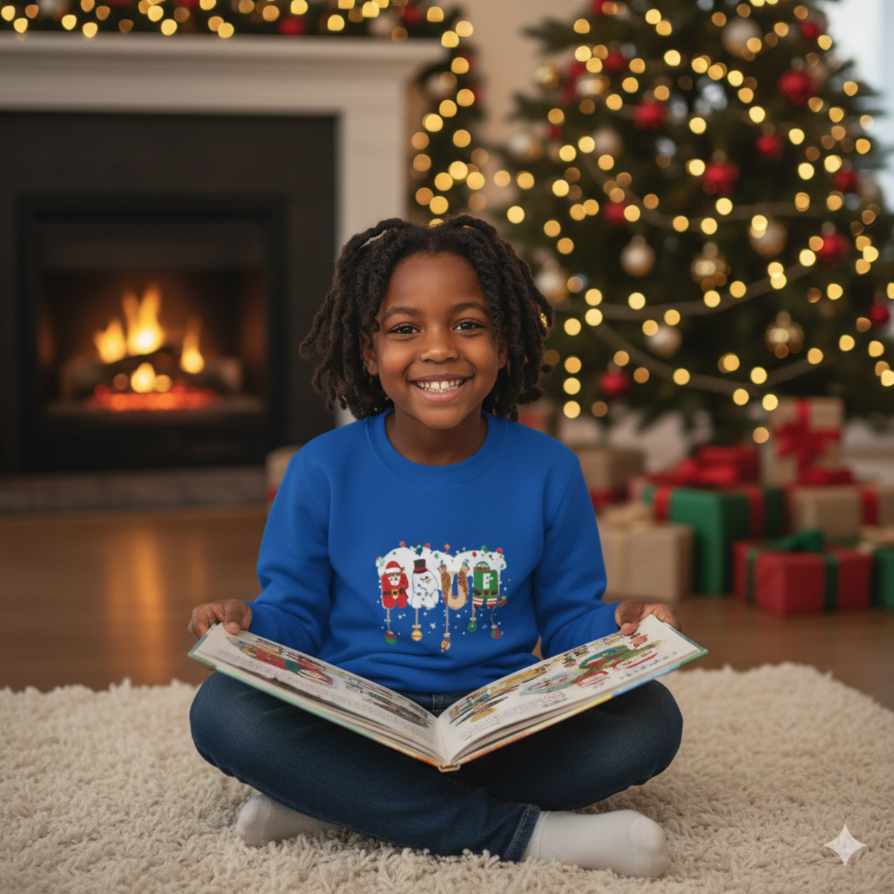 Youth Crewneck Sweatshirt — Christmas Elf & Holiday Ornament Graphic product thumbnail image Youth Crewneck Sweatshirt — Christmas Elf & Holiday Ornament Graphic product thumbnail image