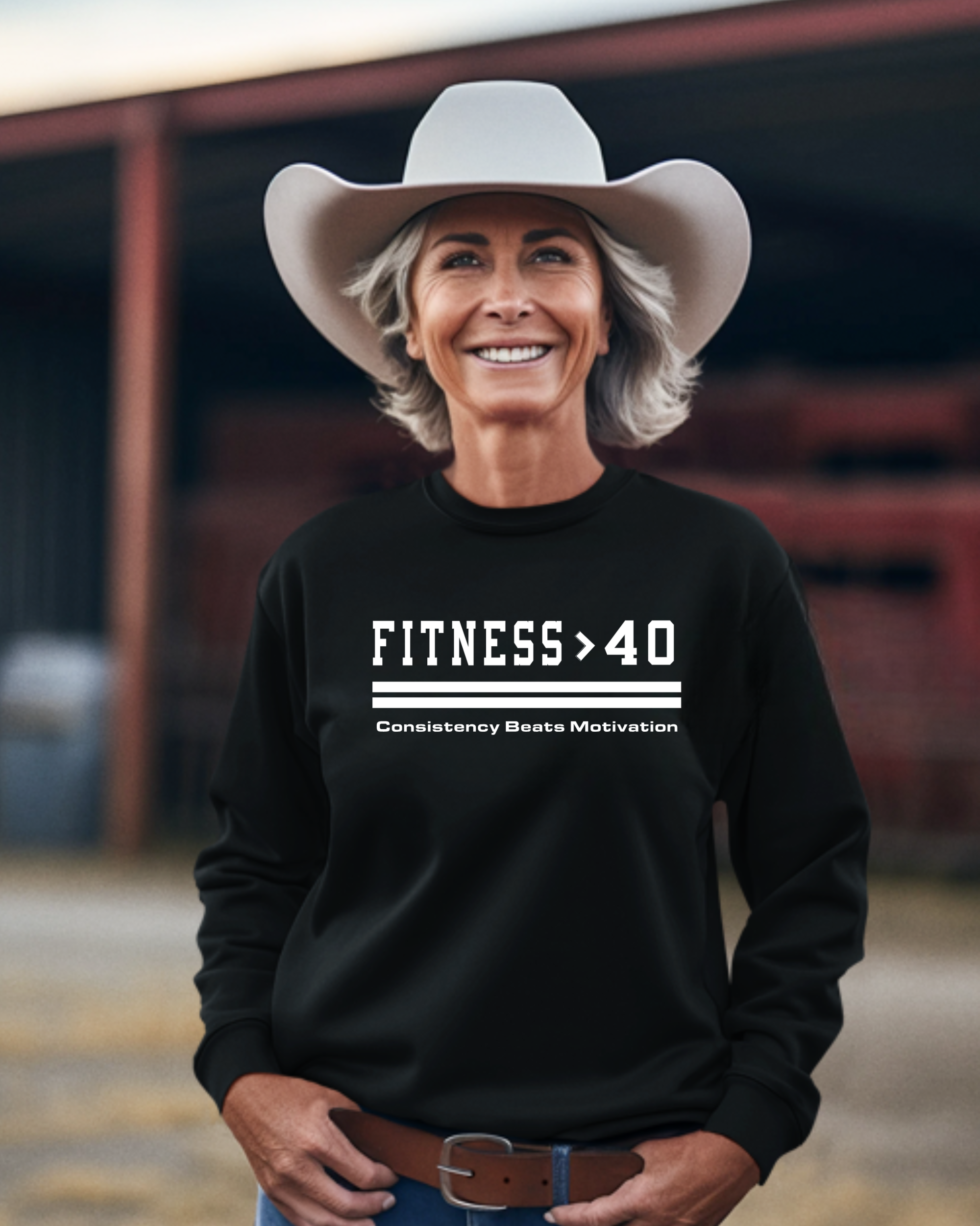 “Fitness &gt; 40” Unisex Heavy Blend™ Crewneck Sweatshirt 