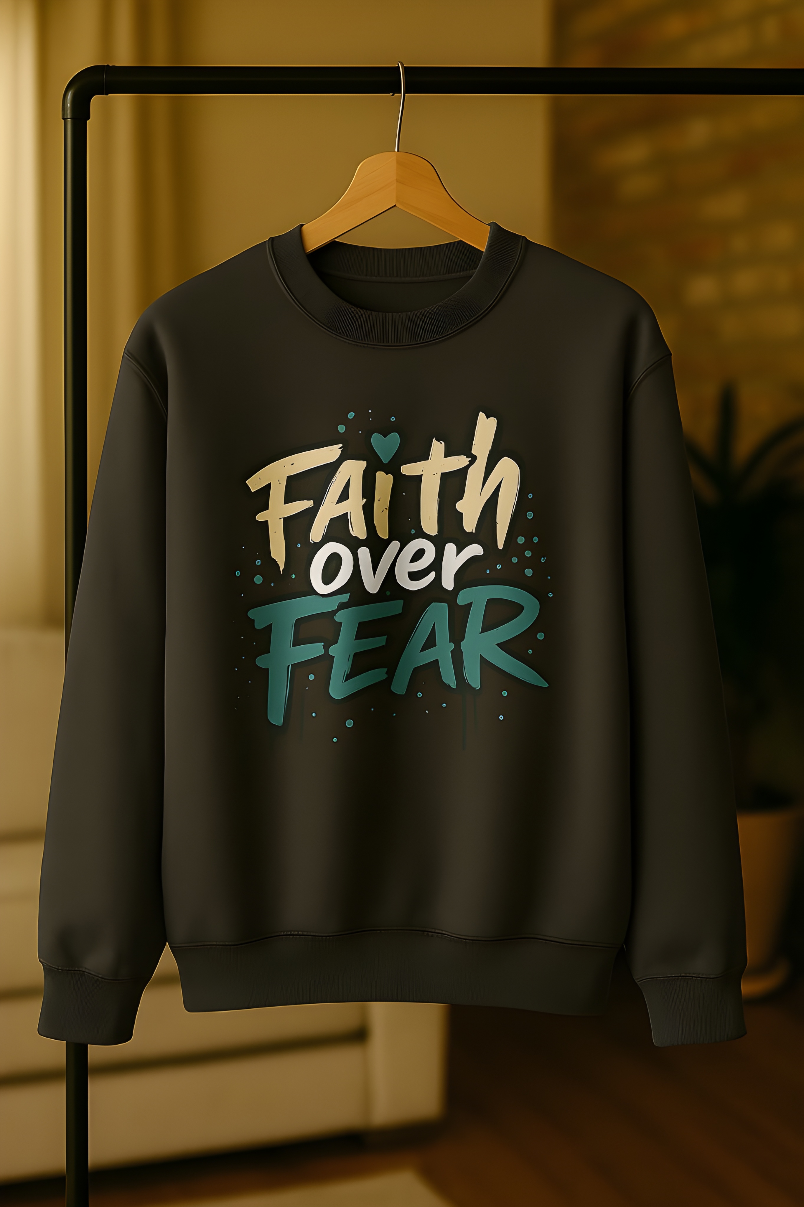 Faith Over Fear Christian Sweatshirt Pullover — Inspirational Bible Verse Pullover | Comfortable Faith-Based Crewneck, Faith, Christian Apparel, Sweater product thumbnail image Faith Over Fear Christian Sweatshirt Pullover — Inspirational Bible Verse Pullover | Comfortable Faith-Based Crewneck, Faith, Christian Apparel, Sweater product thumbnail image