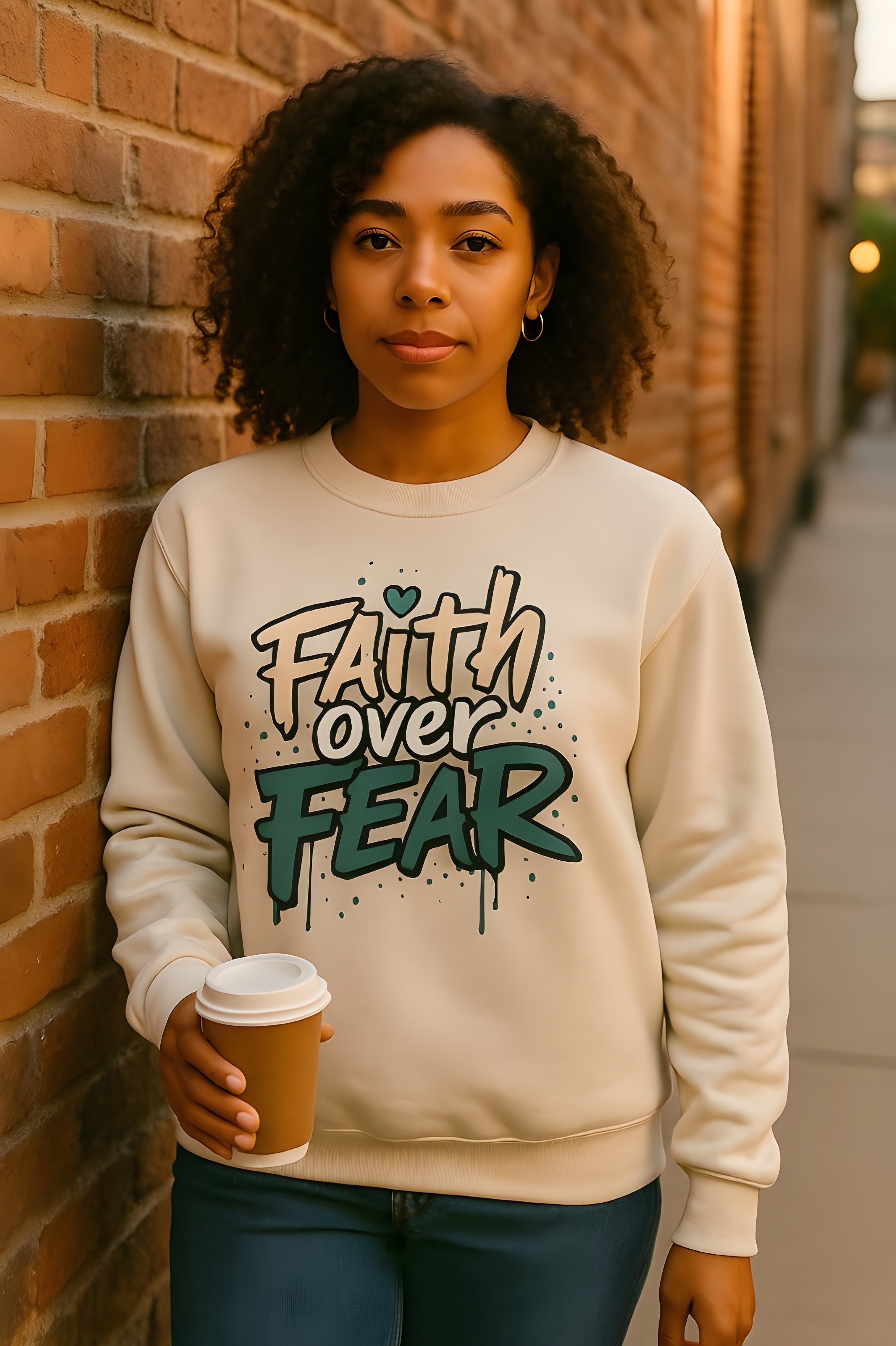 Faith Over Fear Christian Sweatshirt Pullover — Inspirational Bible Verse Pullover | Comfortable Faith-Based Crewneck, Faith, Christian Apparel, Sweater product thumbnail image Faith Over Fear Christian Sweatshirt Pullover — Inspirational Bible Verse Pullover | Comfortable Faith-Based Crewneck, Faith, Christian Apparel, Sweater product thumbnail image