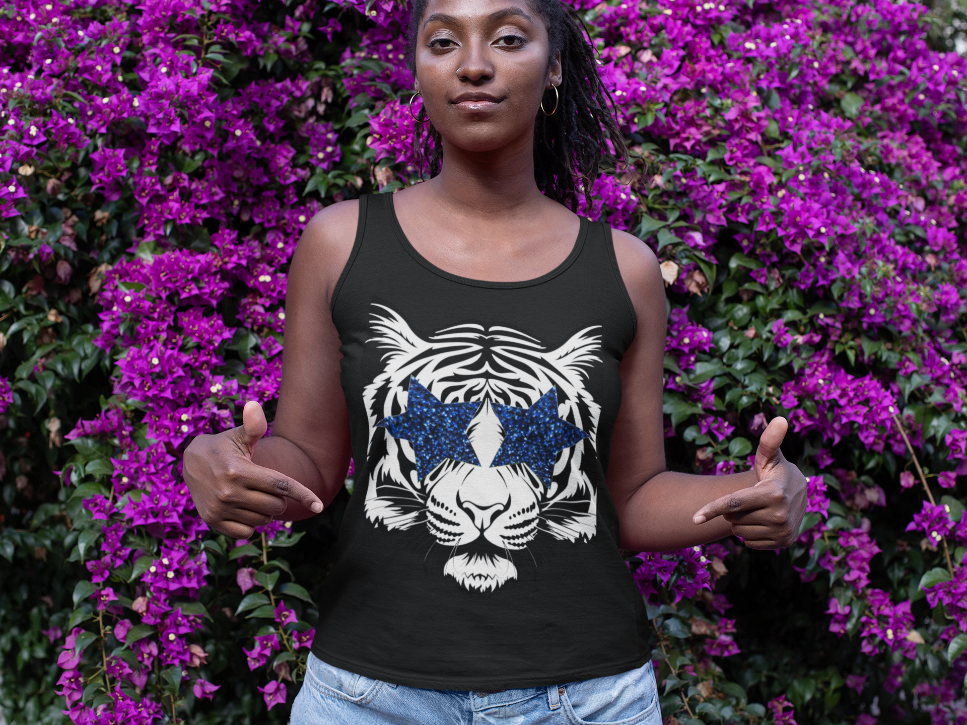 Racerback Tank Tiger Mascot Graphic Tee product thumbnail image Racerback Tank Tiger Mascot Graphic Tee product thumbnail image