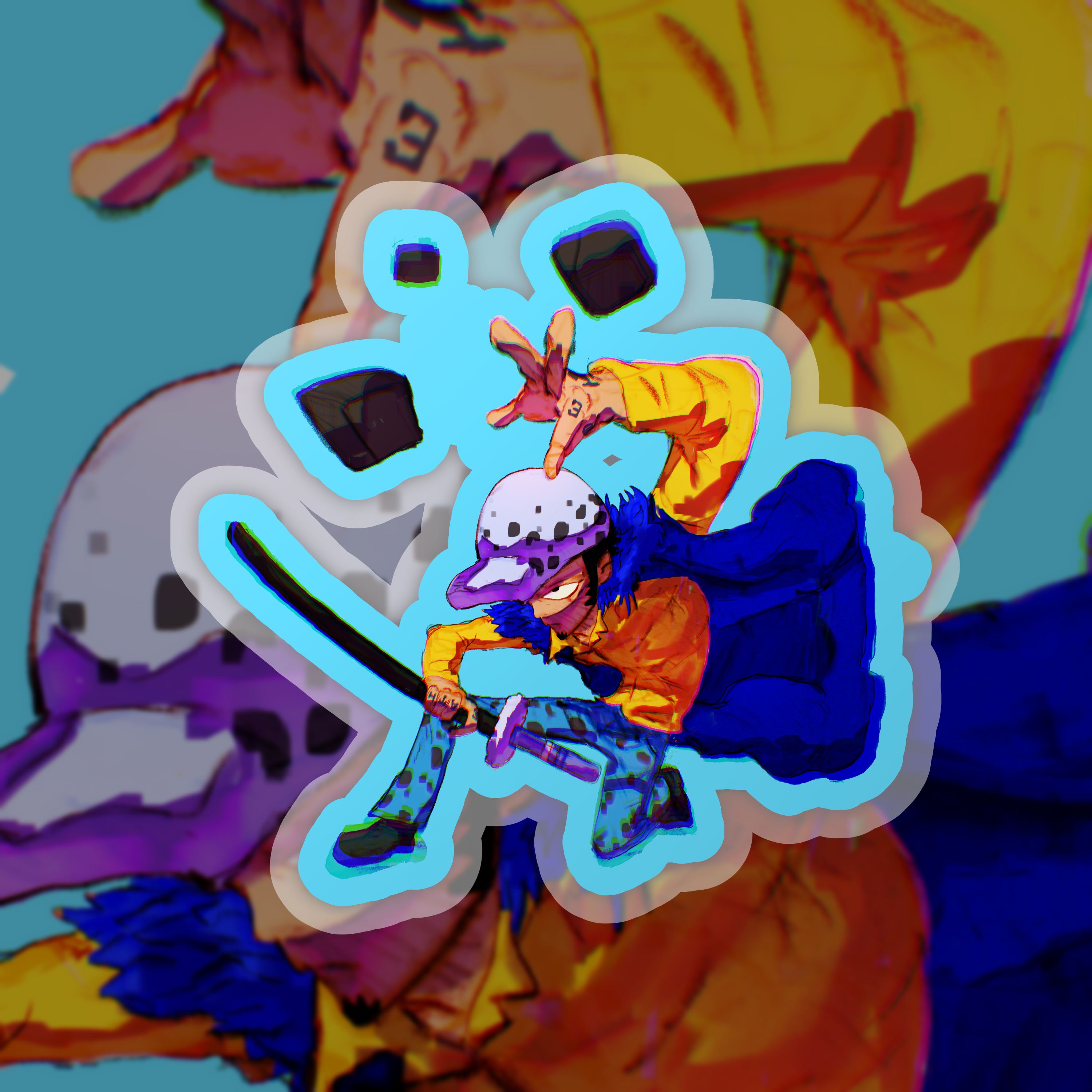 Trafalgar Law One Piece Sticker product thumbnail image Trafalgar Law One Piece Sticker product thumbnail image