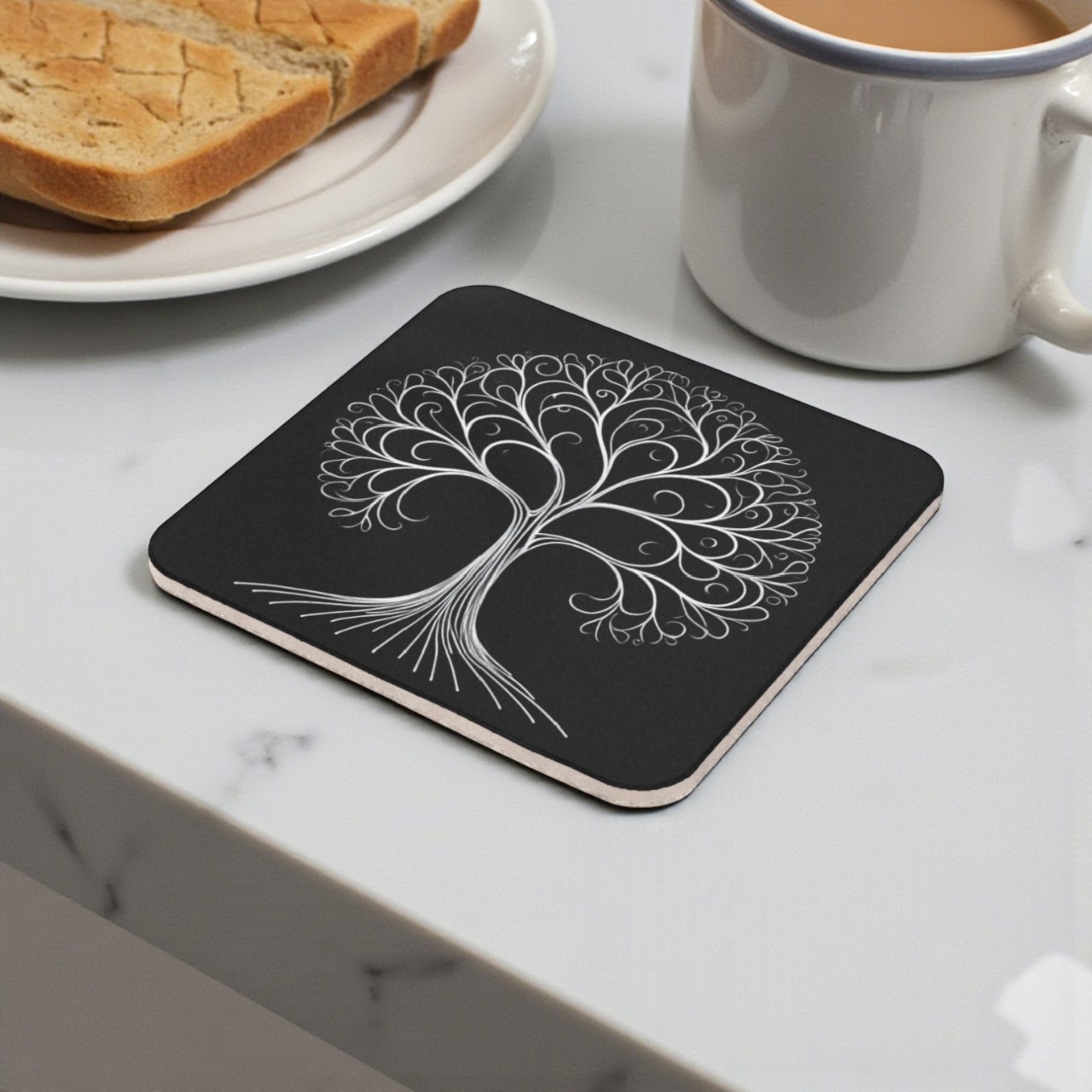 Mystical Tree of Life Cork Back Coaster