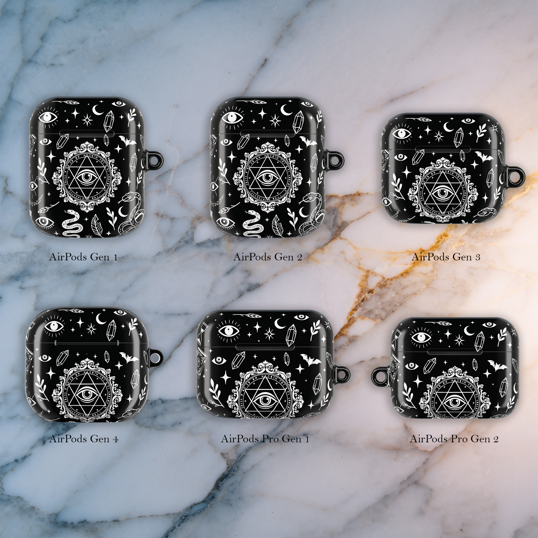 Mystical Elementals AirPods Case | Various AirPod Case Sizes product thumbnail image