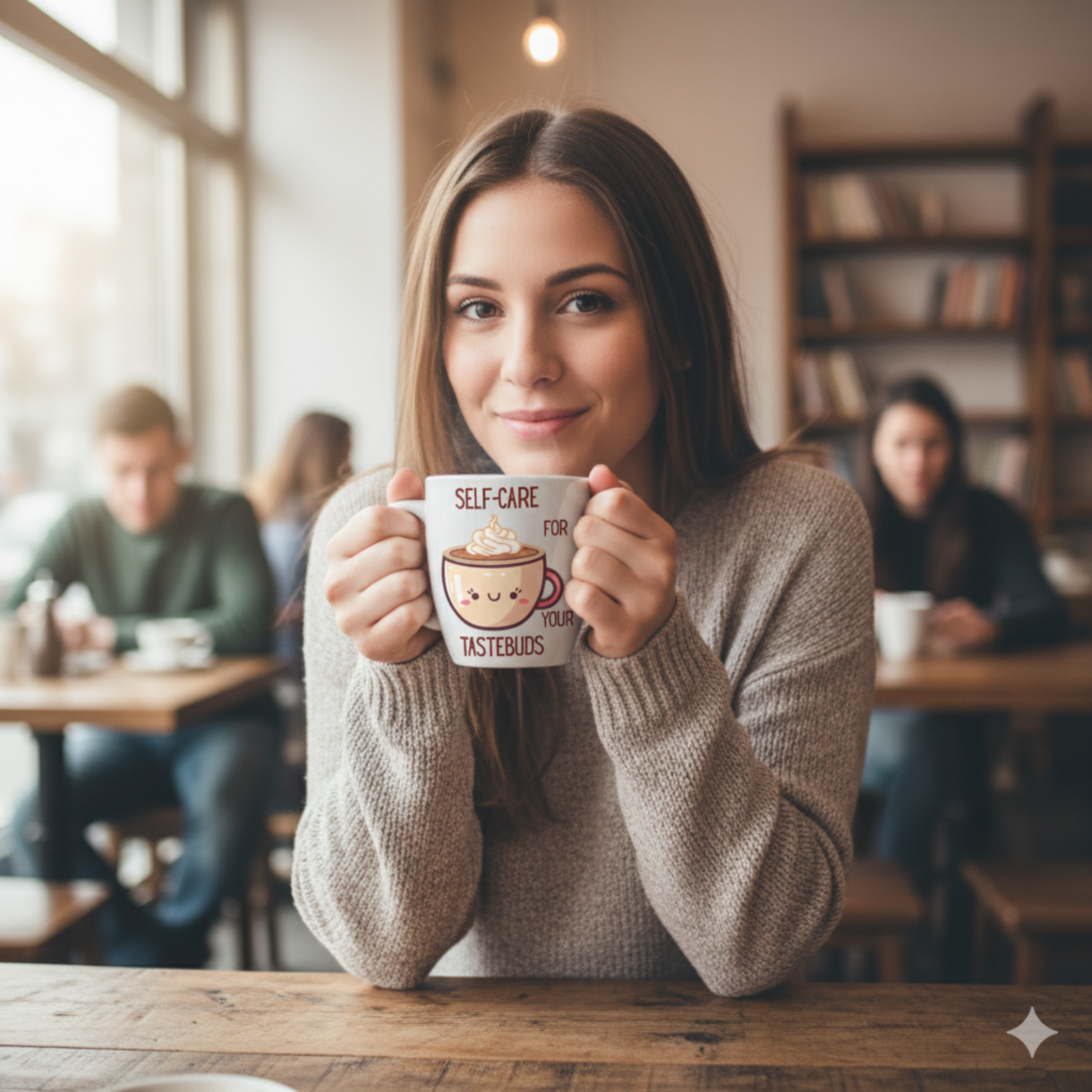 Coffee Mug - "Self-Care for Your Tastebuds" Cute Kawaii Hot Drink Gift product thumbnail image Coffee Mug - "Self-Care for Your Tastebuds" Cute Kawaii Hot Drink Gift product thumbnail image