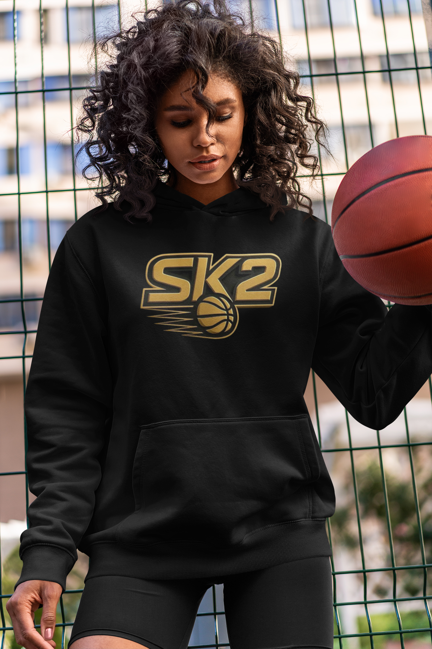 SK2 Basketball Crop Hoodie — Women's Athletic Streetwear product thumbnail image SK2 Basketball Crop Hoodie — Women's Athletic Streetwear product thumbnail image