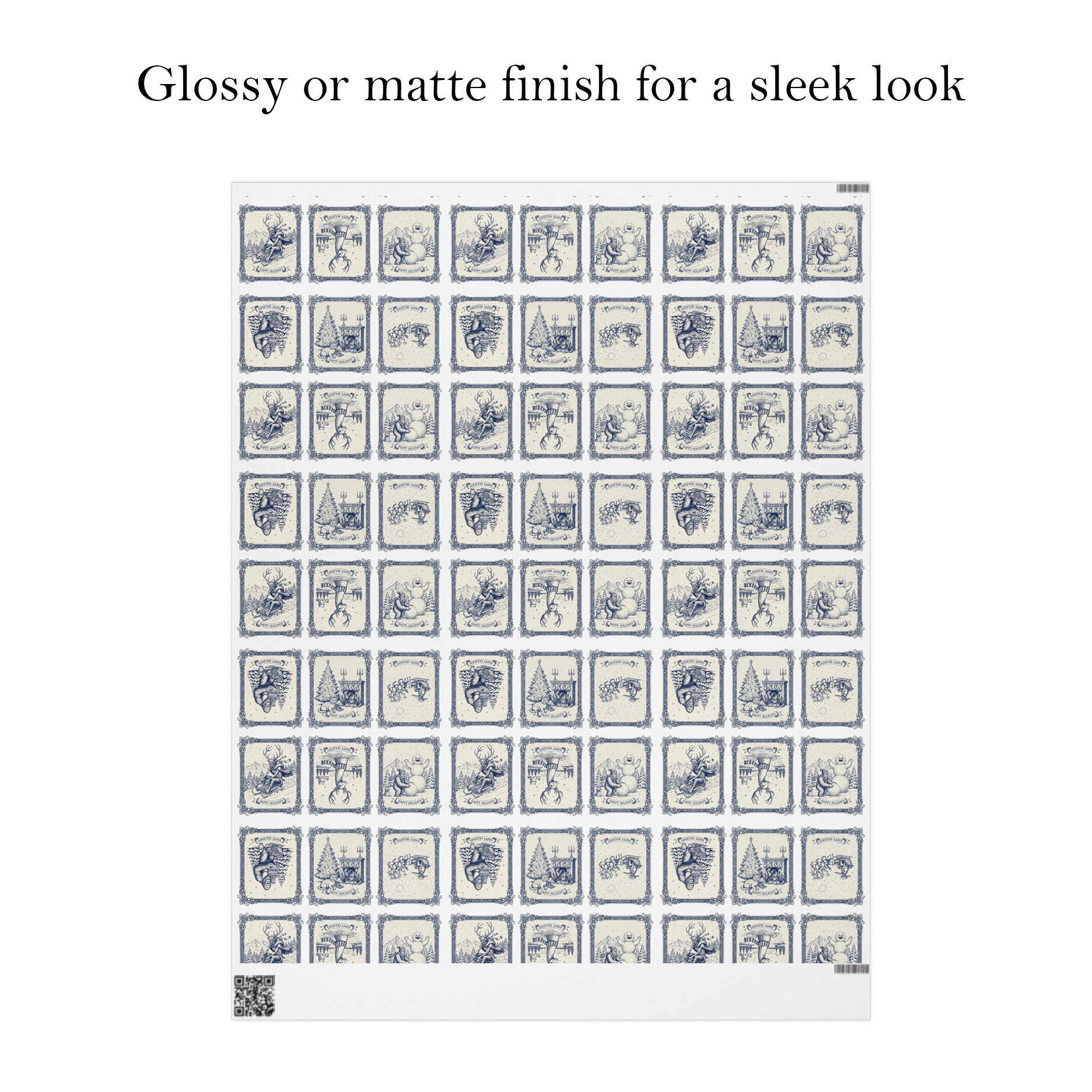 Cryptid Creatures Holiday Gift Wrap Paper | Loch Ness, Bigfoot, Cryptids product thumbnail image