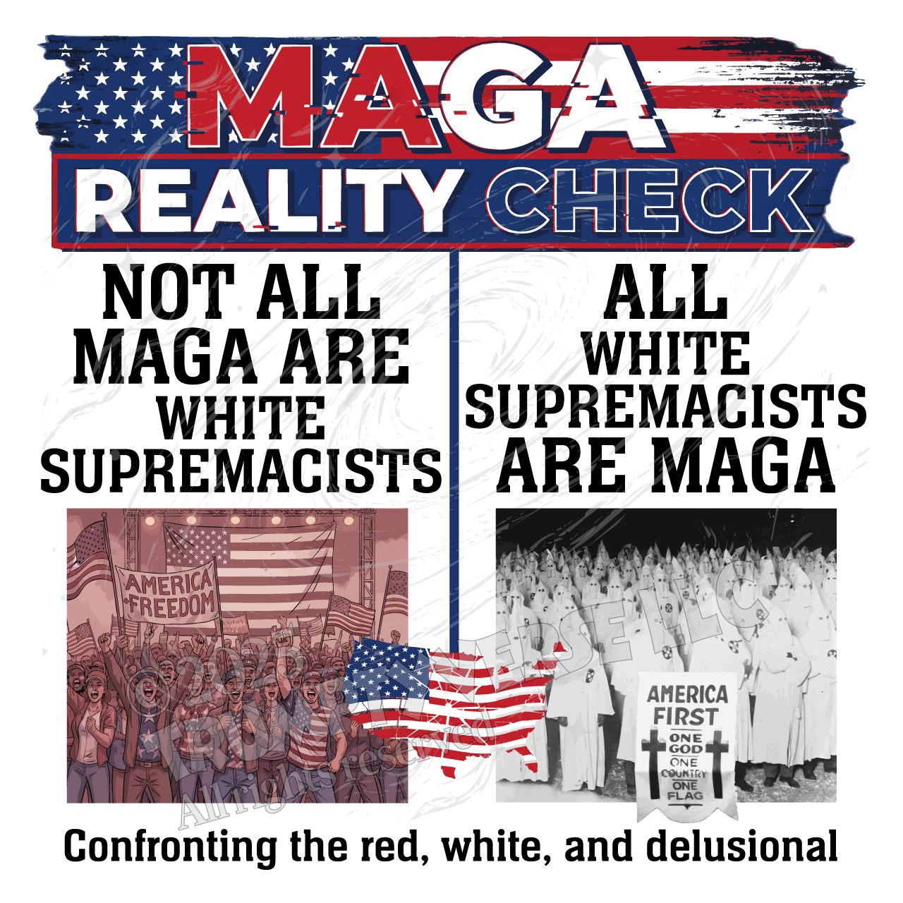MAGA Reality Check - All White Supremacists are MAGA (Whiskey Tumbler) | Anti Trump | Anti MAGA product thumbnail image MAGA Reality Check - All White Supremacists are MAGA (Whiskey Tumbler) | Anti Trump | Anti MAGA product thumbnail image