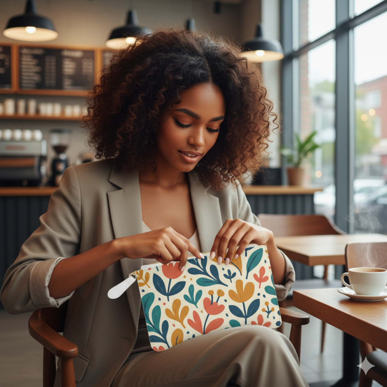 Floral Mini Clutch Bag – Colorful Retro Tulip Pattern Coin Purse product thumbnail image Floral Mini Clutch Bag – Colorful Retro Tulip Pattern Coin Purse product thumbnail image