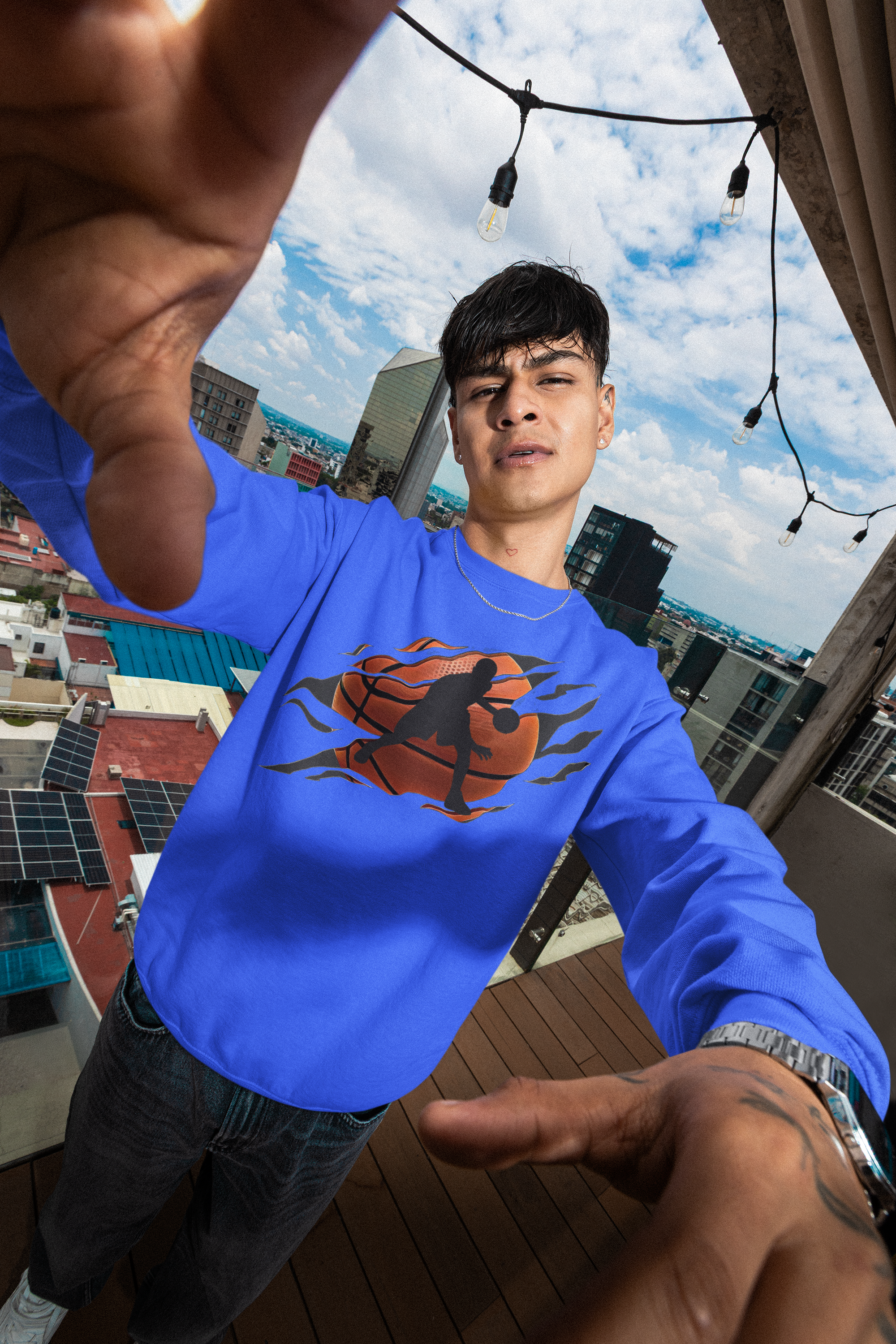 Basketball Player Flame Crewneck Sweatshirt – Retro Hoop Silhouette Graphic product thumbnail image Basketball Player Flame Crewneck Sweatshirt – Retro Hoop Silhouette Graphic product thumbnail image