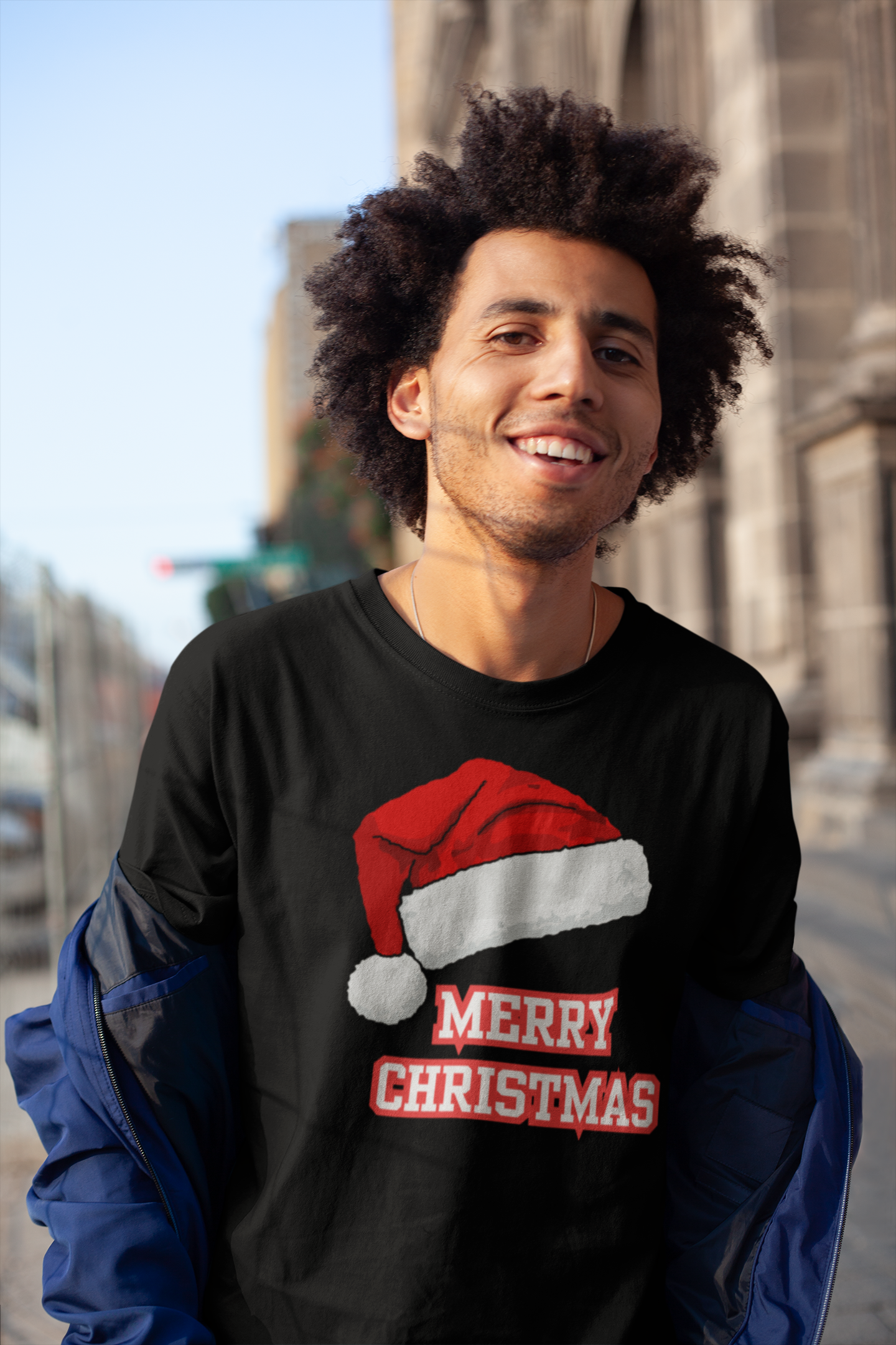 Merry Christmas Unisex Tee, Holiday T-Shirt, Christmas Apparel, Gift for Him/Her, Festive Outfit, Casual Wear, Santa Design product thumbnail image