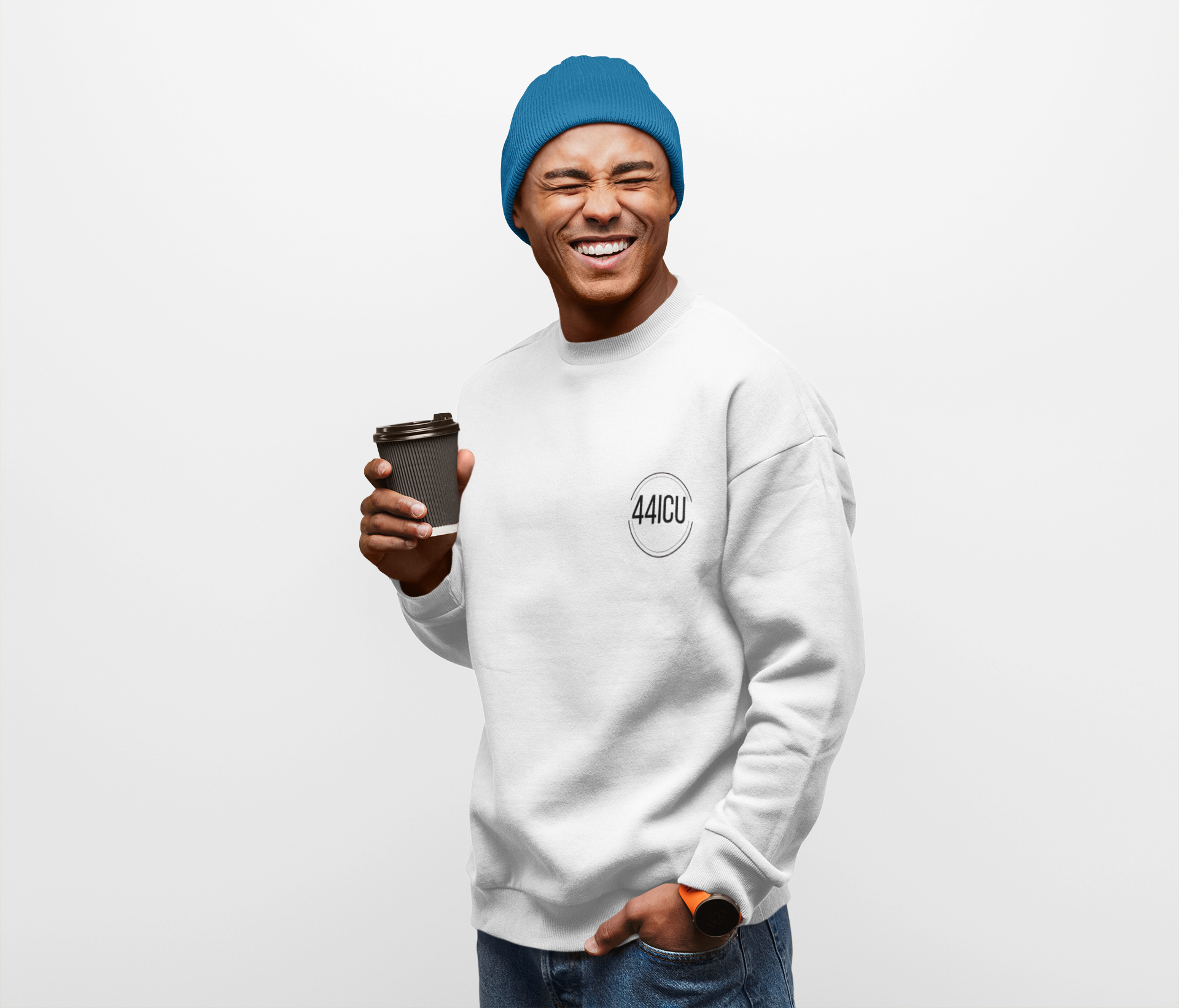 Gildan SF00 4400 SICU crewneck STL outline-BLACK product thumbnail image