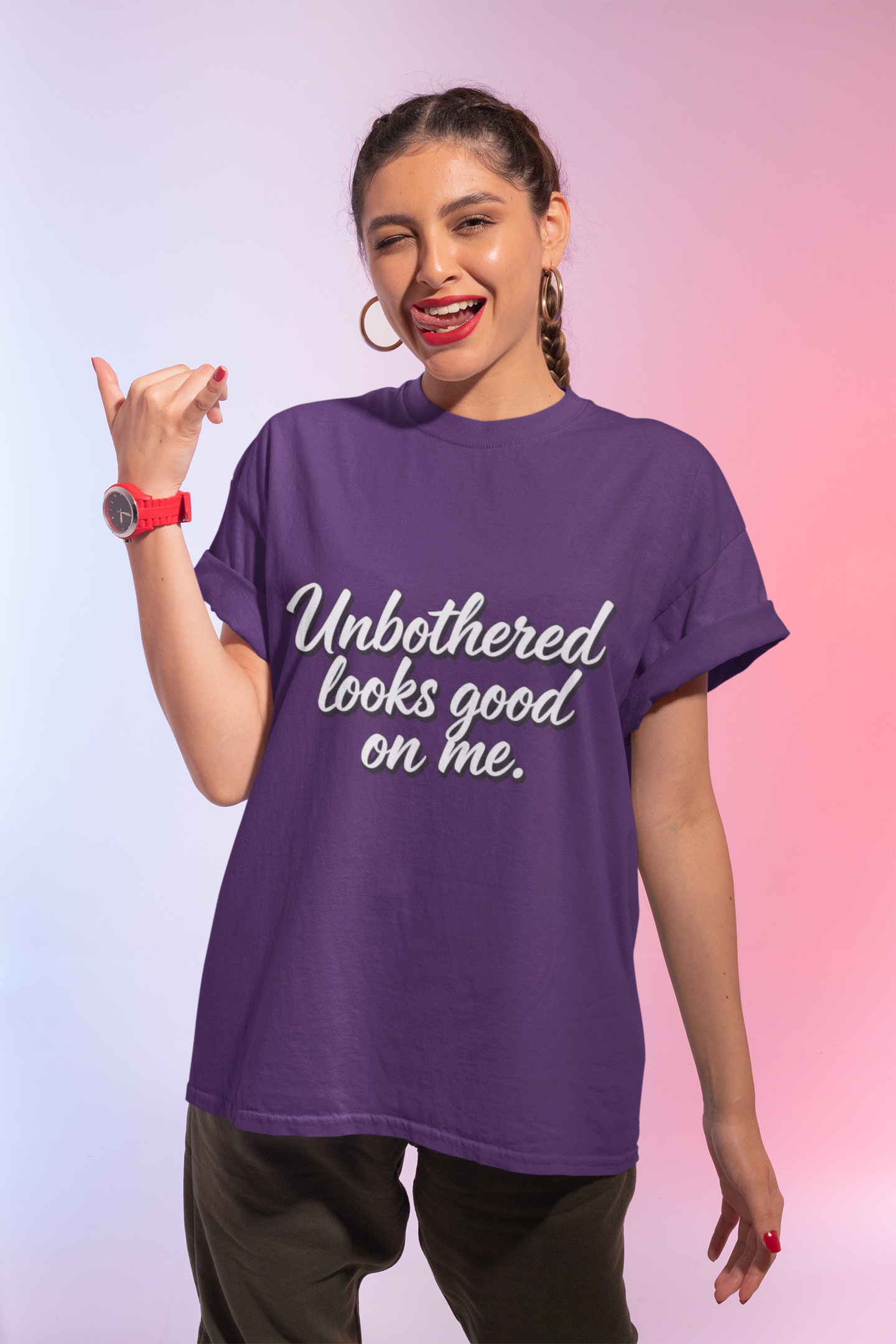 Unbothered T-Shirt - 'Unbothered Looks Good On Me' product thumbnail image Unbothered T-Shirt - 'Unbothered Looks Good On Me' product thumbnail image
