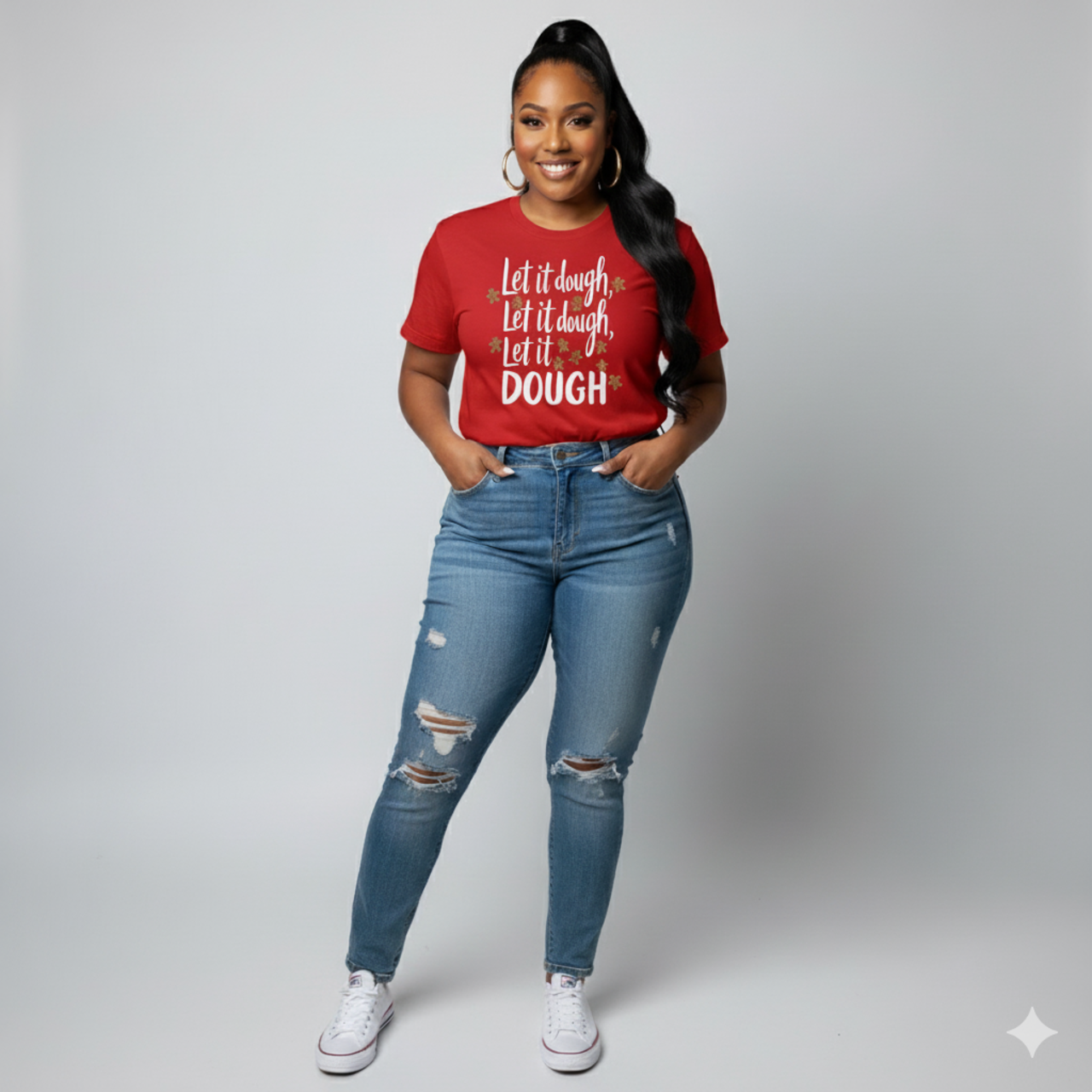 Let It Dough Christmas T-Shirt — Funny Baking Holiday Tee